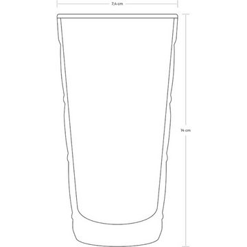 Pasabahce Gläser-Set 4 Tlg. Trinkgläser-Set Softtrinkglas 285 ml Transparent Kristall-Look