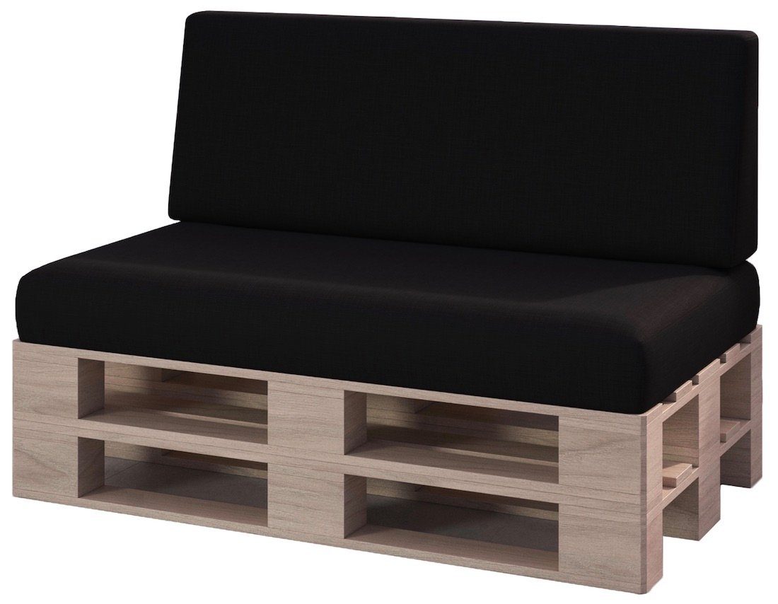 sunnypillow Palettenkissen Milano - 2er Set Palettenauflage mit abnehmbarem günstig online kaufen