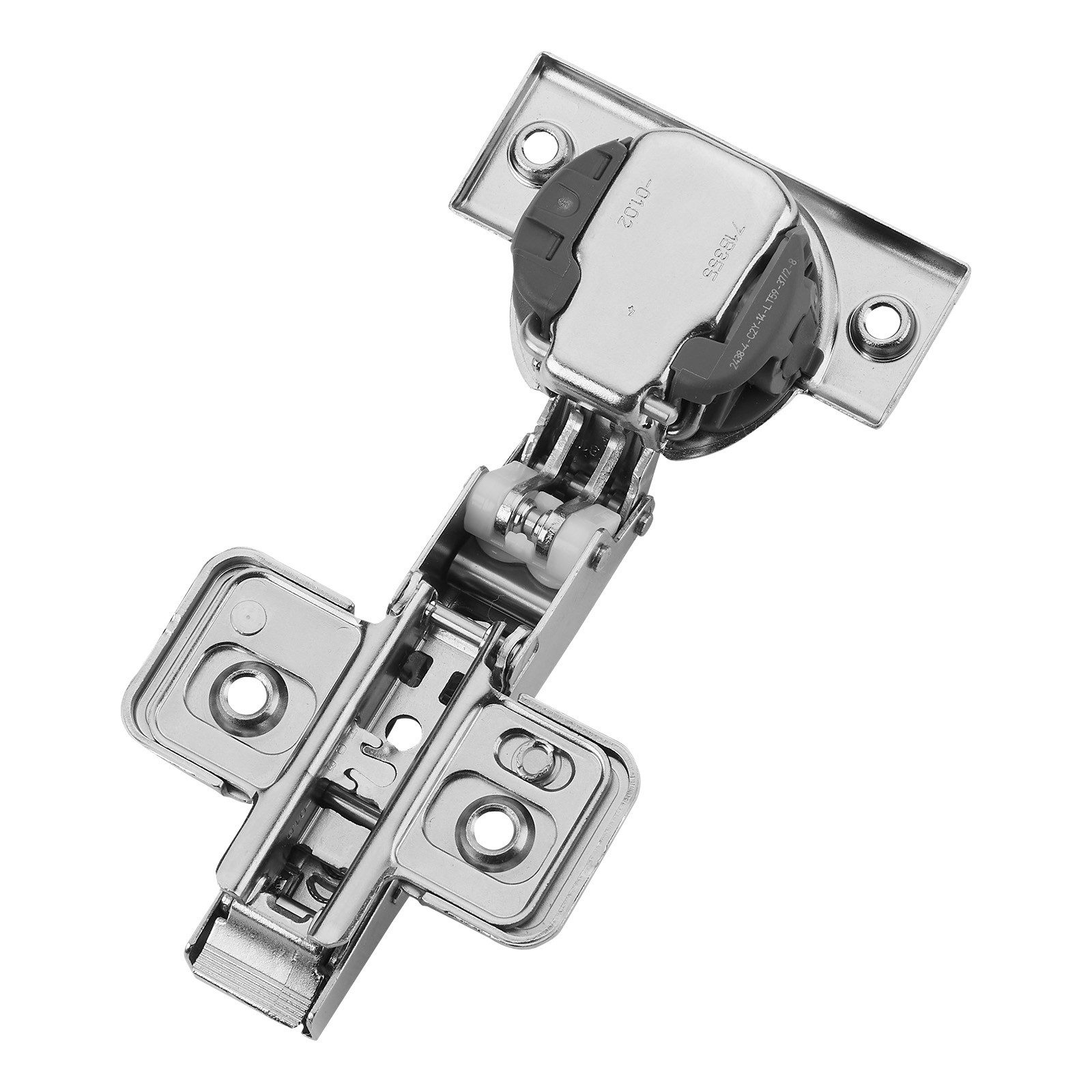 blum Möbelbeschlag Topfband Schrankscharnier 110° mit Schließautomatik (1 St), Eckanschlag 71B3550, inkl. Montageplatte 173H7100