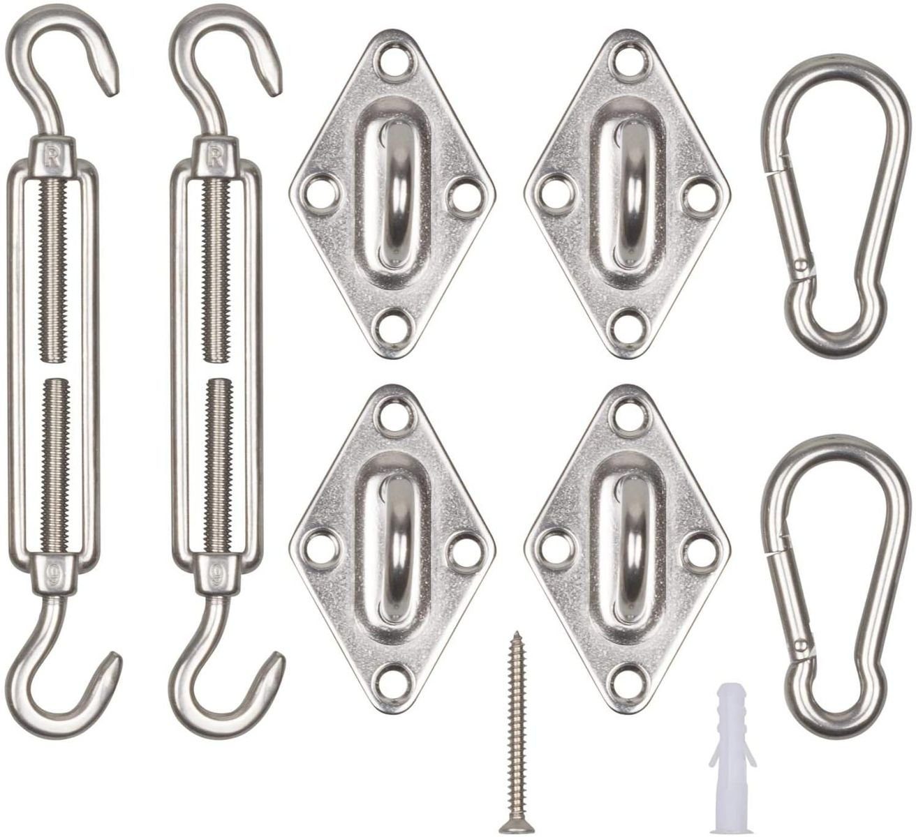 Sonnensegel Sonnensegel Aufbauset Edelstahl M8