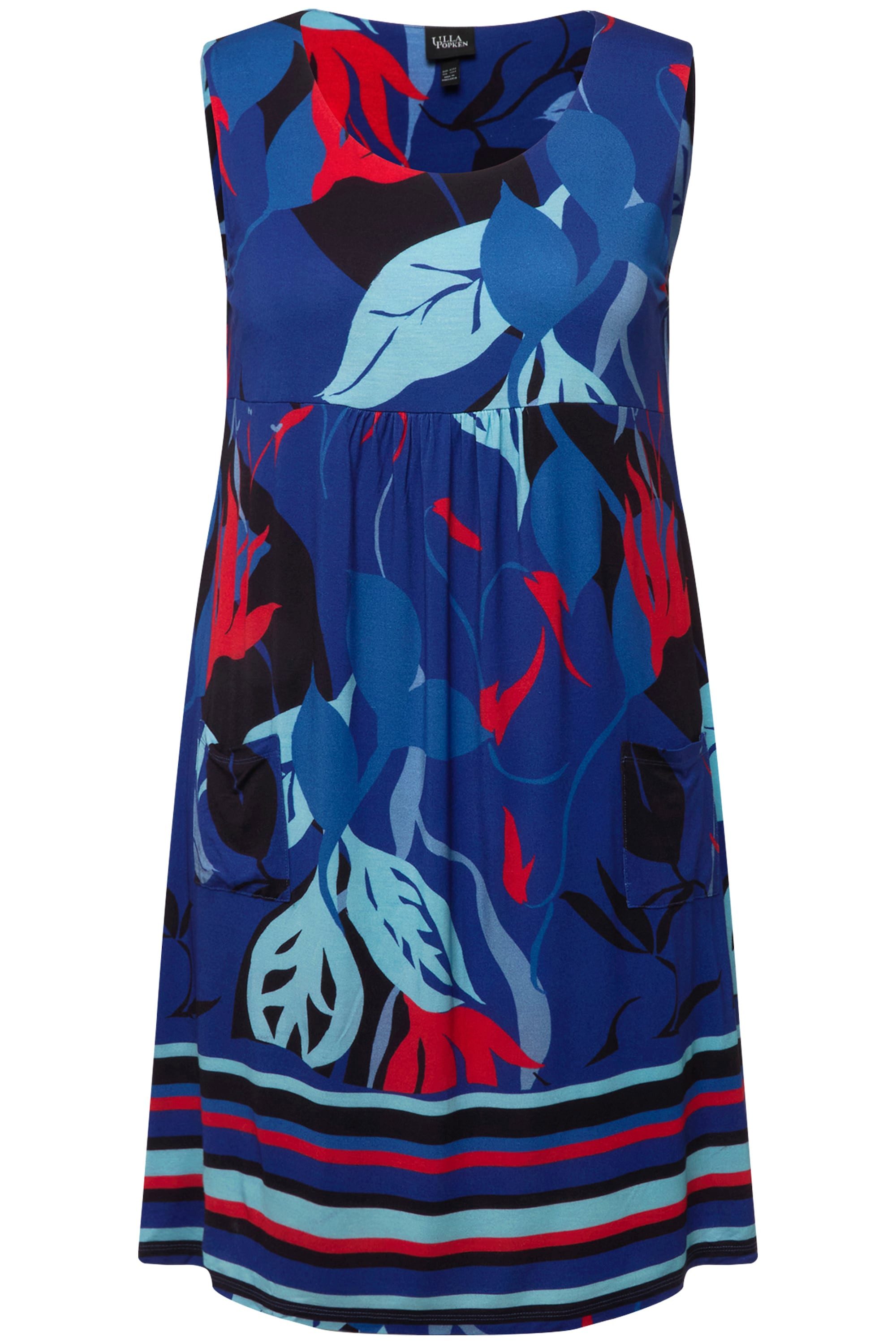 Ulla Popken Minikleid Minikleid A-Linie Rundhals günstig online kaufen