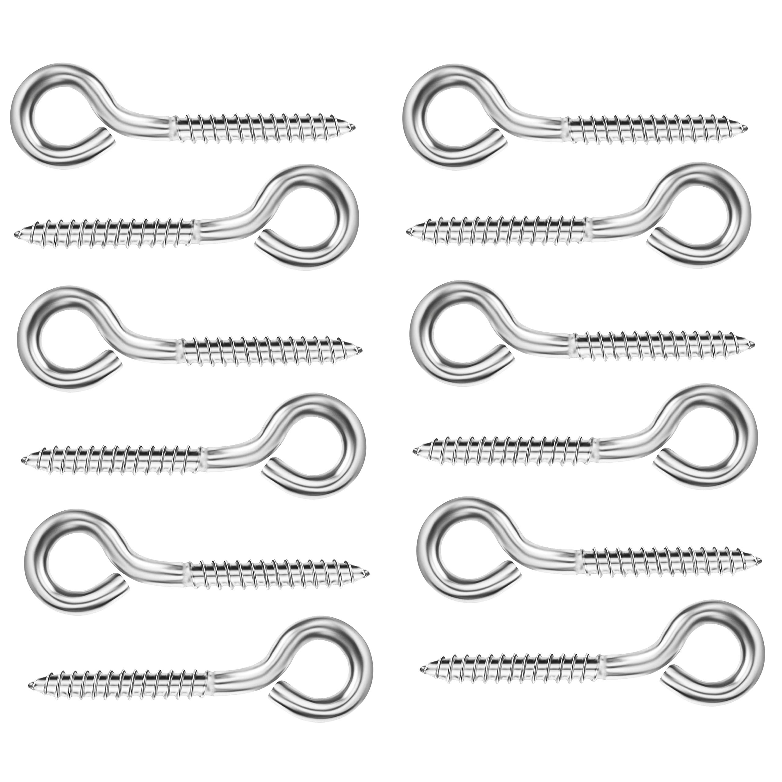 Spanngurt Hochwertige Edelstahl Haken (12 Stück) - M6 8cm Ösen