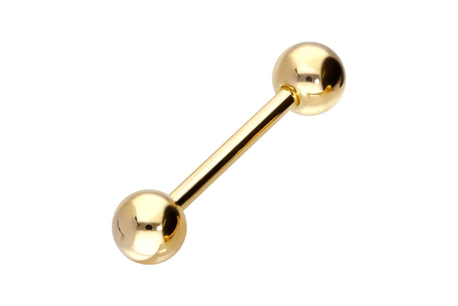 PIERCINGLINE Brustwarzenpiercing 14/18 Karat Gold Barbell (Barbells, 1-tlg) günstig online kaufen