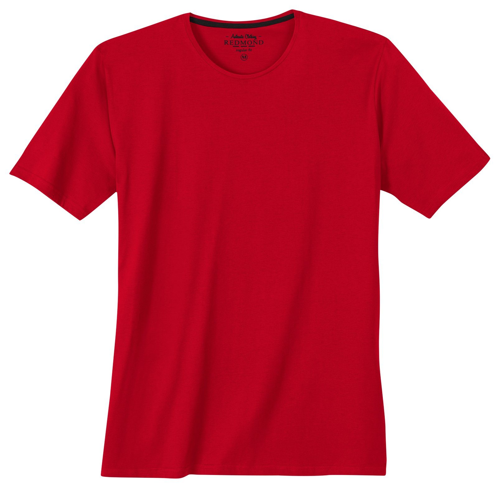 Redmond Rundhalsshirt Übergrößen Herren T-Shirt rot Redmond
