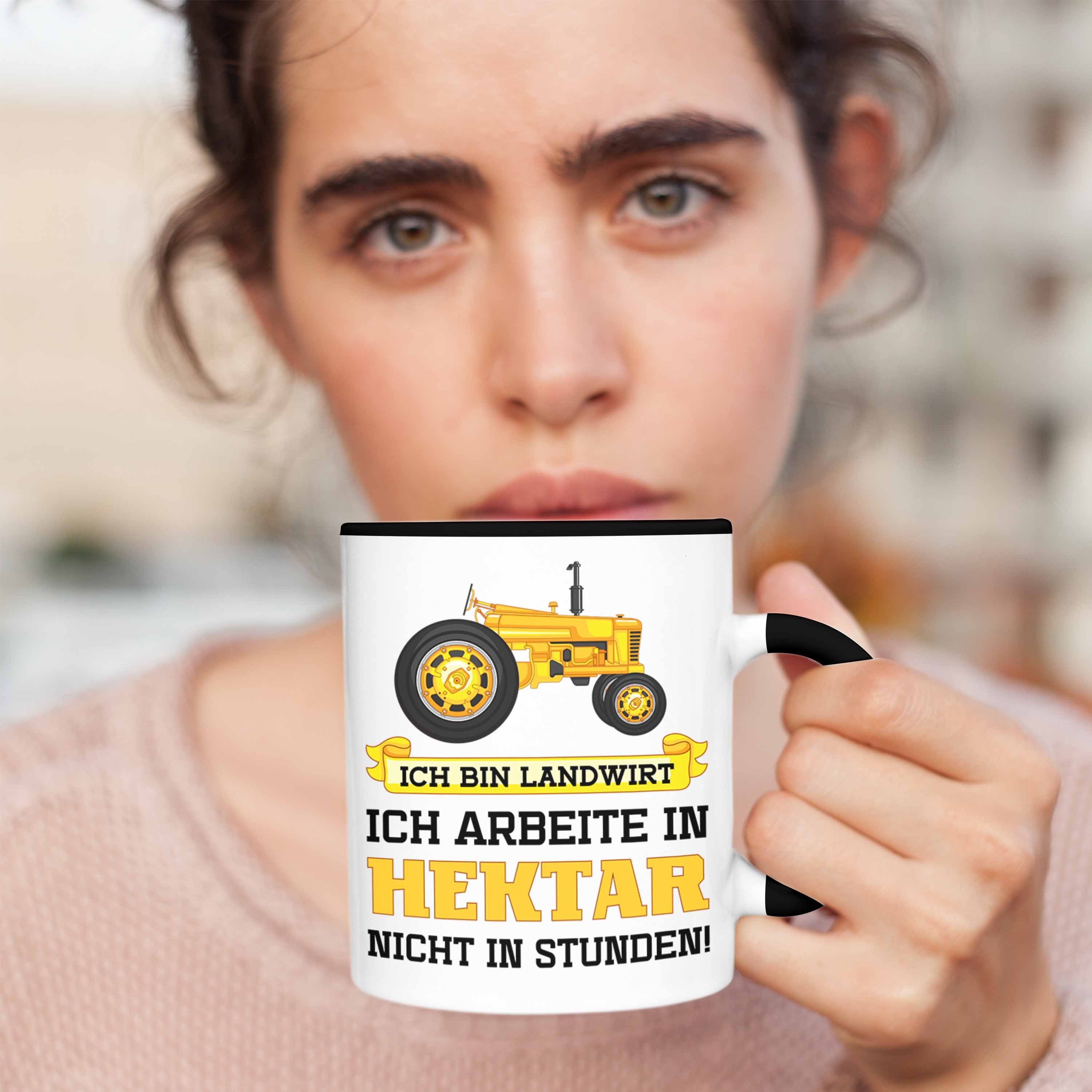 Männer Traktor Trendation Landwirtschaft Spruch Landwirt Trendation Tasse für Tasse - Kaffeetasse Geschenk Geschenke Schwarz