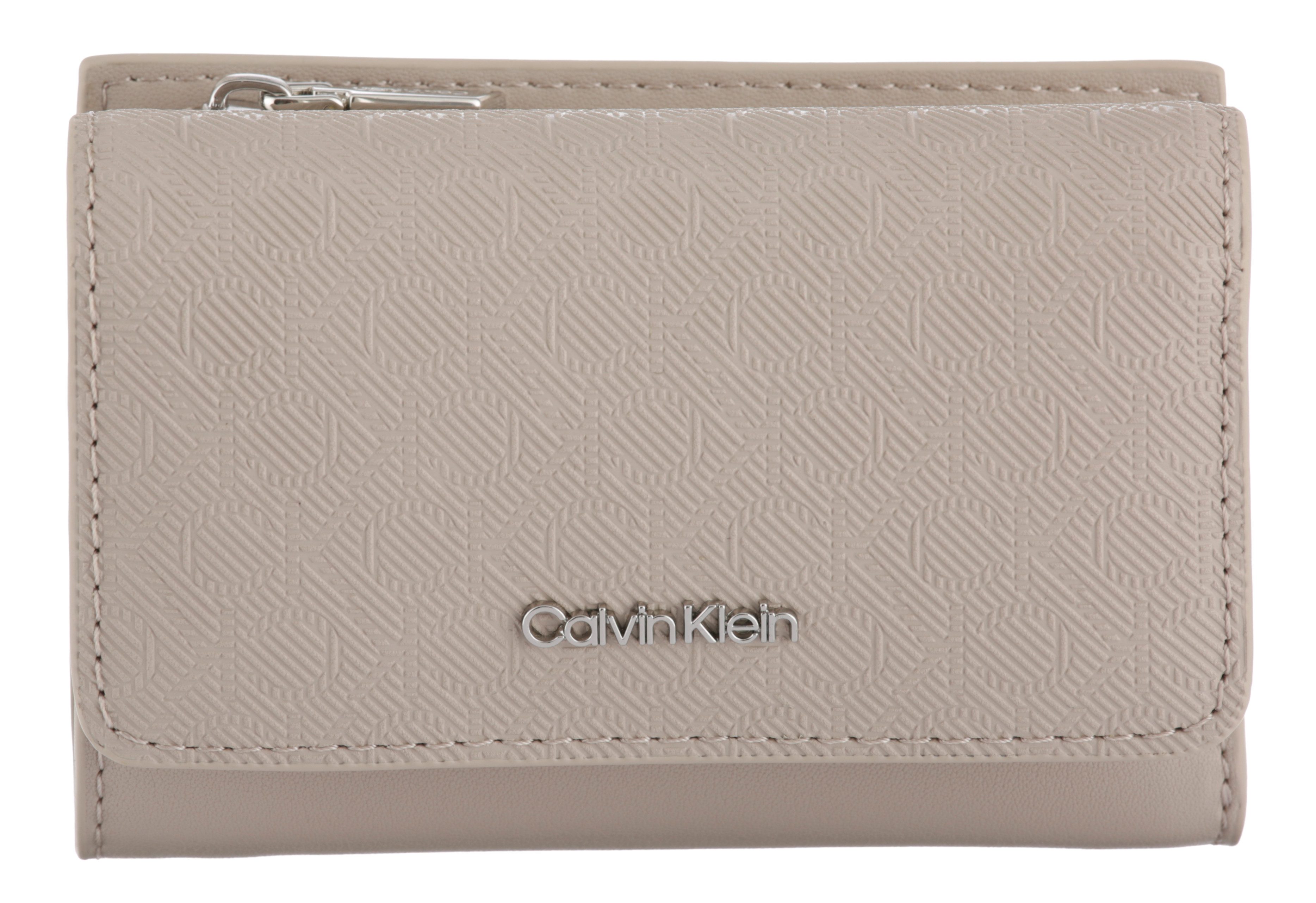 Calvin Klein Geldbörse CK MUST AOP SMALL TRIFOLD W ZIP, Damen Portemonnaie, günstig online kaufen