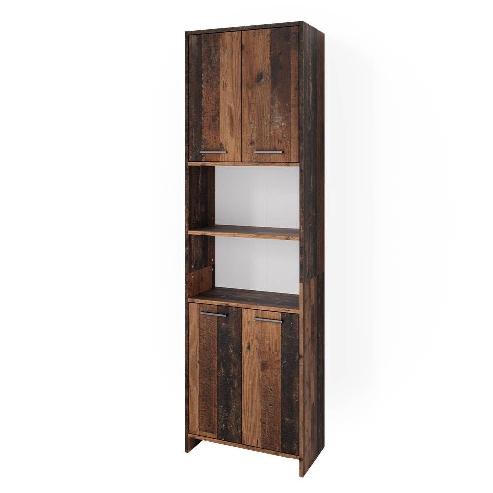 Vicco Hochschrank Maris, Eiche rustikal, 56.1 x 190 cm (1-St)