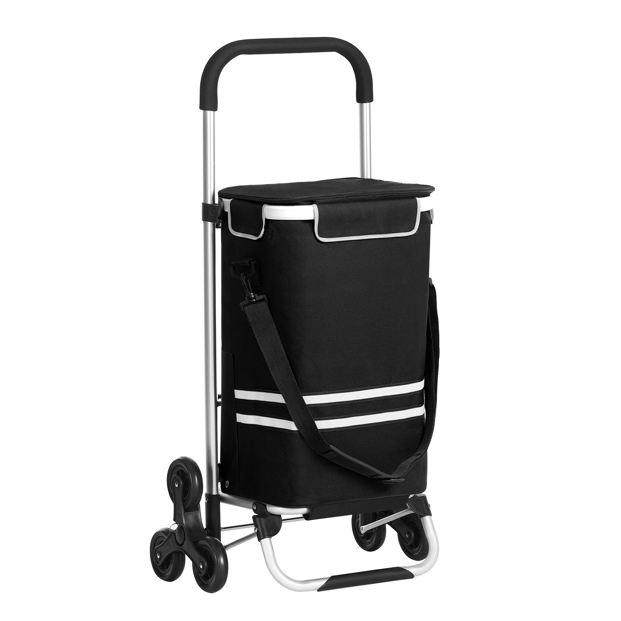 SONGMICS Einkaufstrolley Einkaufswagen, 35 L, abnehmbare Tasche