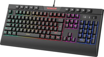 Hyrican Striker ST-GKB8115 (Anti-Ghosting, Multimedia-Tasten, RGB) Gaming-Tastatur