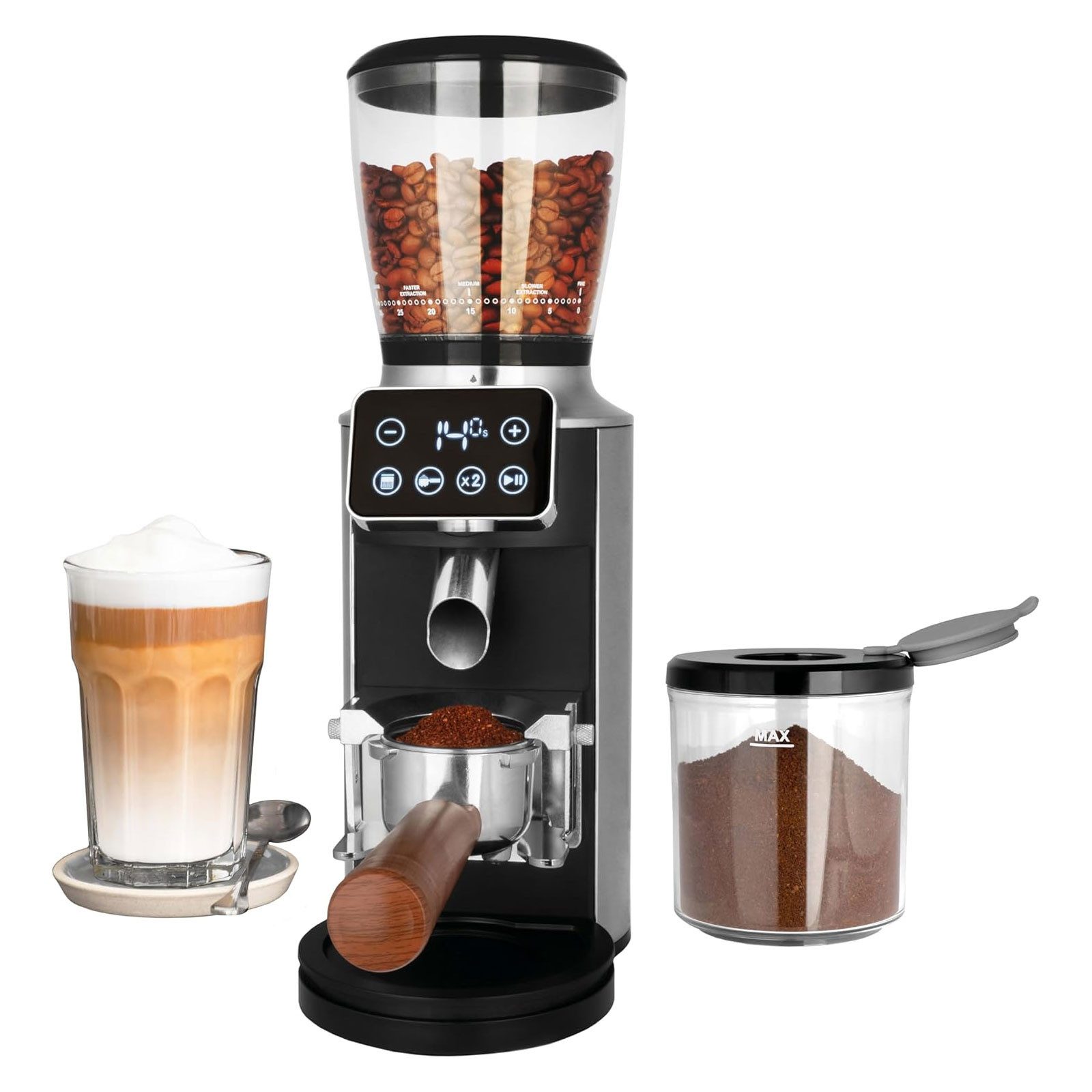 Gastroback Kaffeemühle 42644, 300 Gramm Kaffeebohnenbehälter