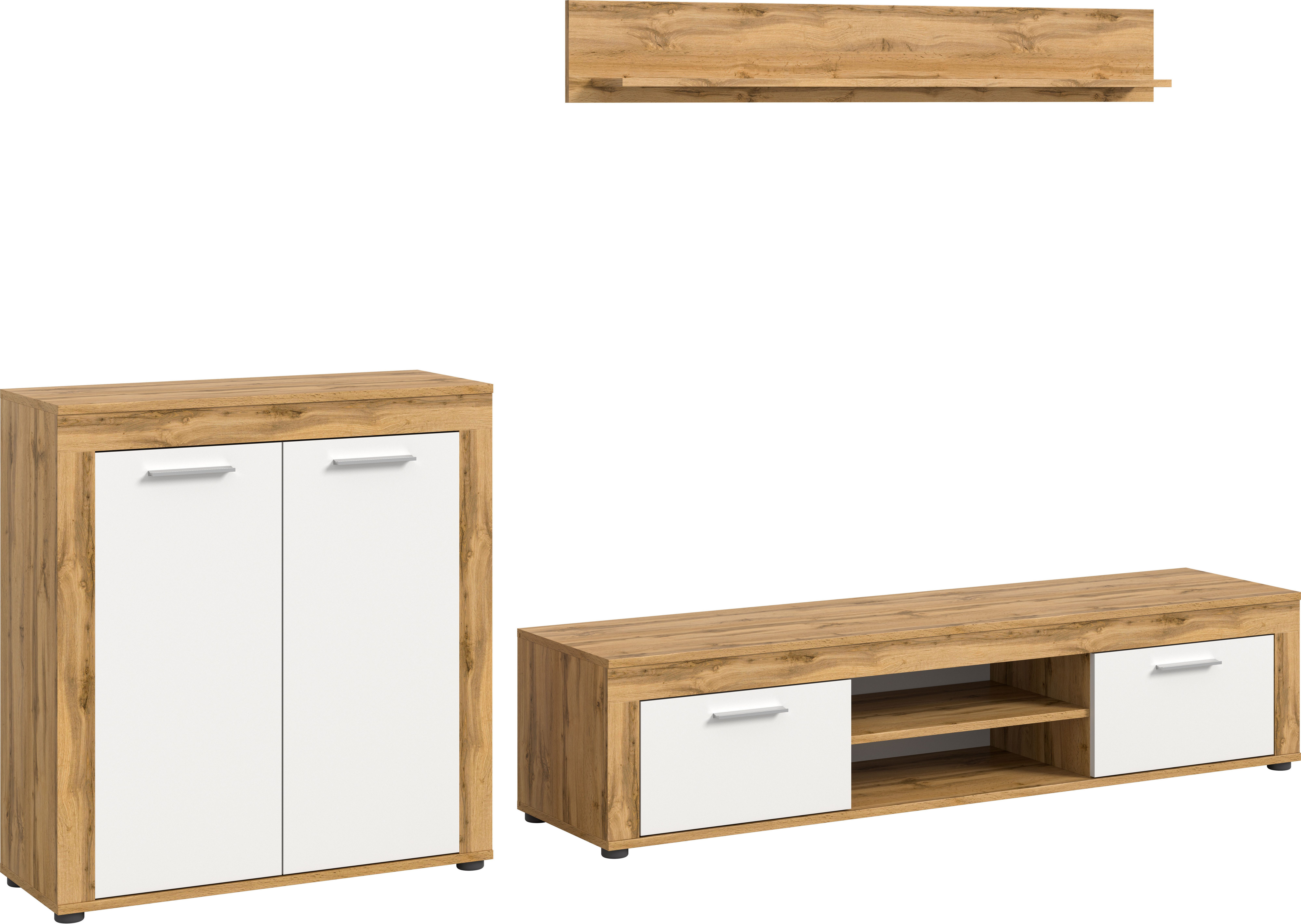 INOSIGN Wohnwand Aosta, Breite 255cm, bestehend aus Highboard, Lowboard, Wa günstig online kaufen