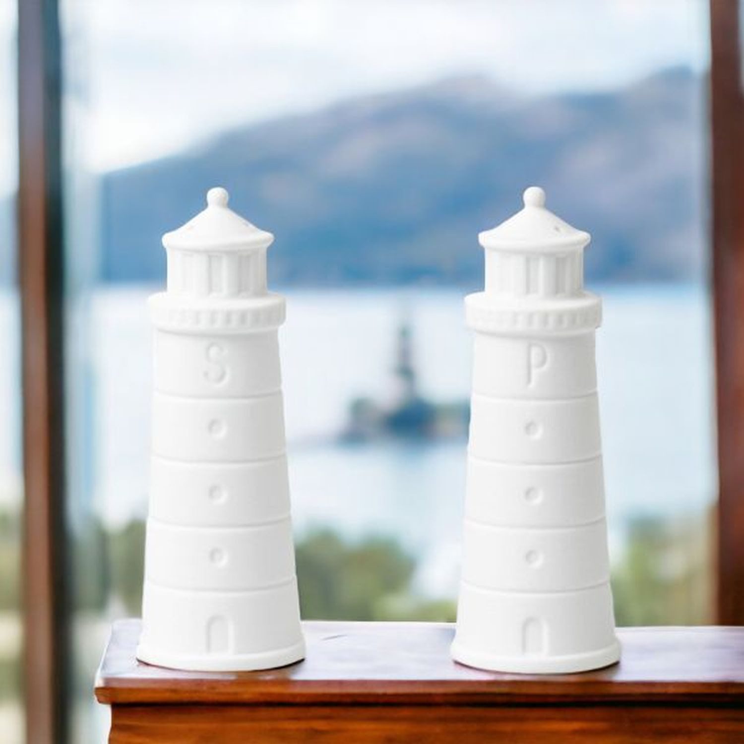 Räder Design Salzmühle Räder Meeresrauschen Salz & Pfefferstreuer Set Leuchtturm