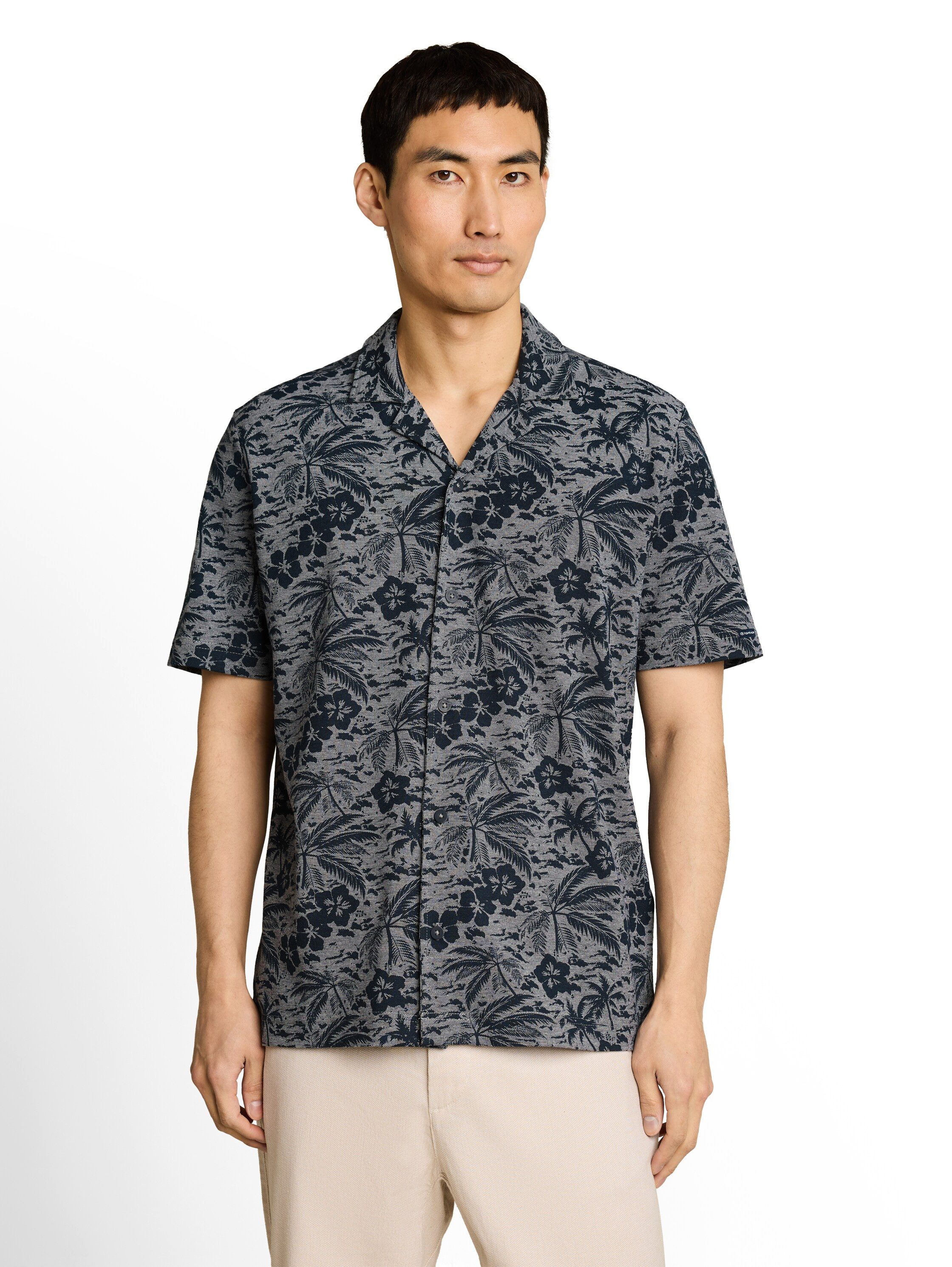 TOM TAILOR Hawaiihemd Kurzarm Sommerhemd im Hawaii-Look