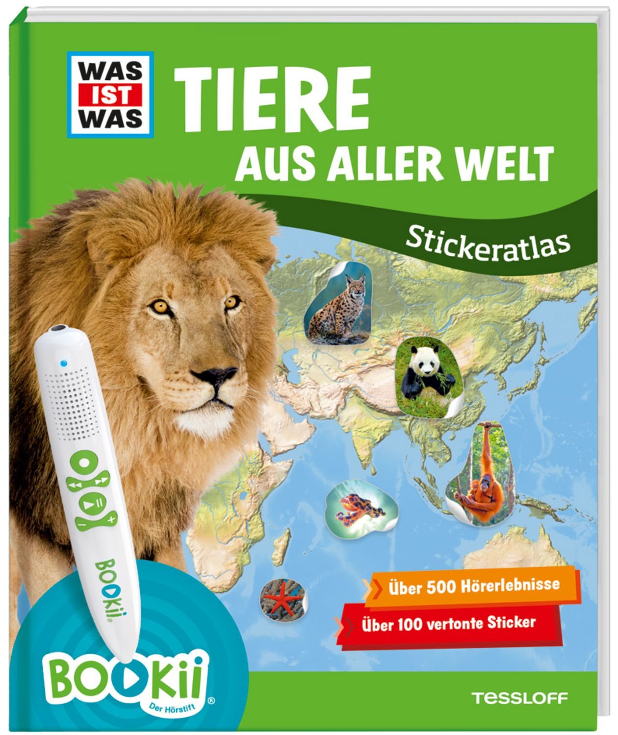 BOOKii® WAS IST WAS Stickeratlas Tiere aus aller Welt / diverse