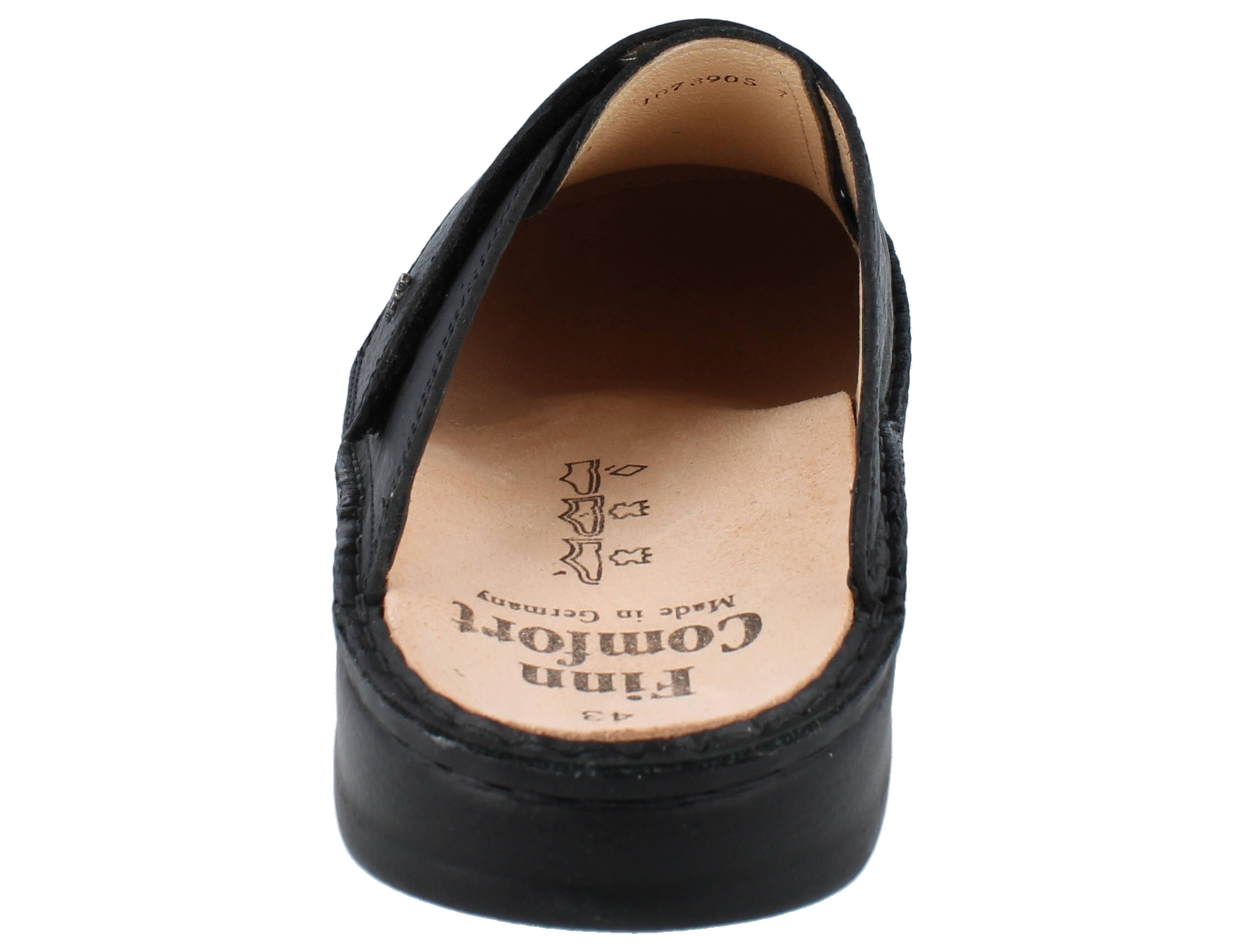 Finn Comfort FINN COMFORT Amalfi Herren Damen Clog schwarz Glattleder - Größe: 35 Clog Wechselfußbett