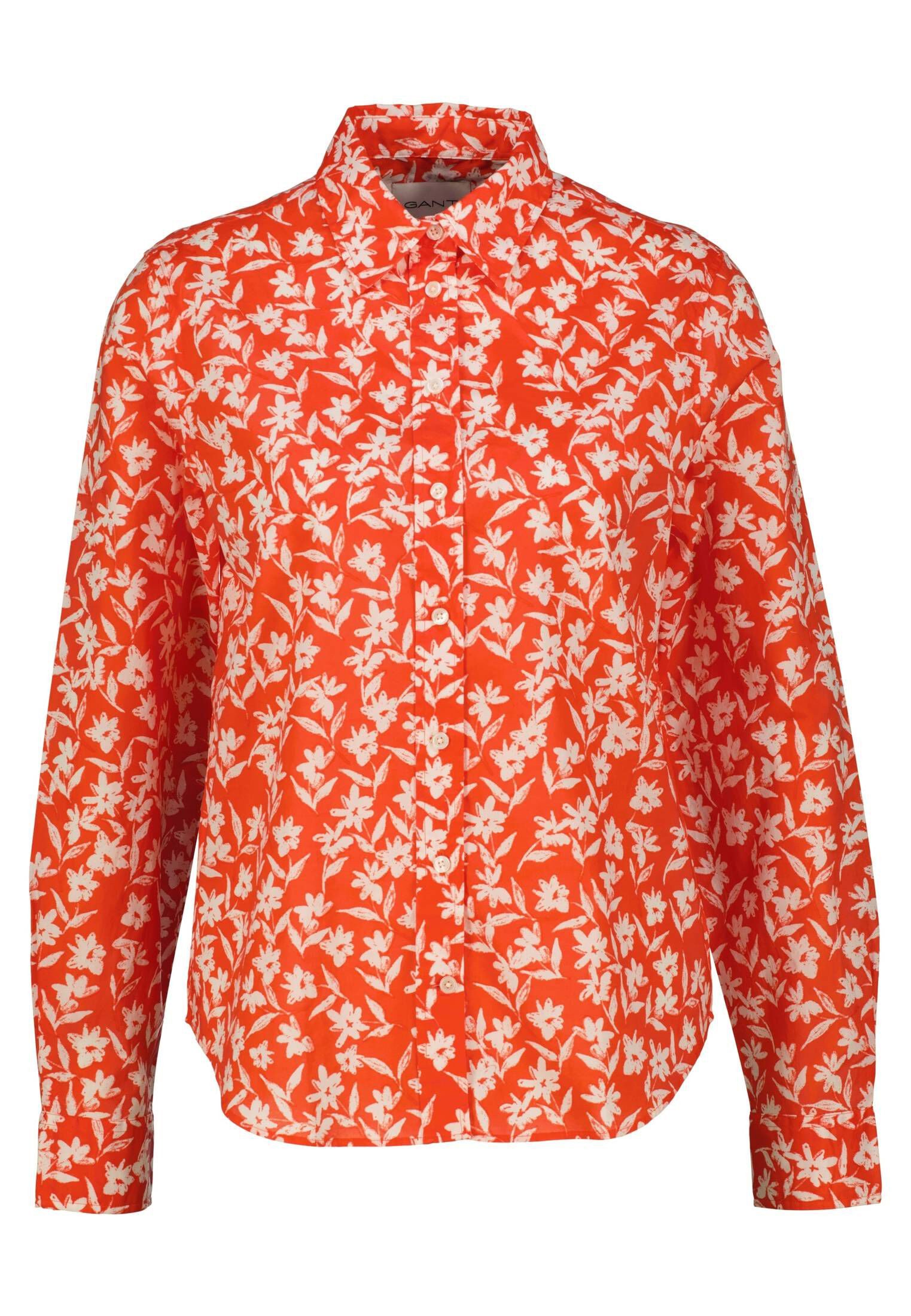 Klassische Bluse Damen Hemdbluse mit floralem Print