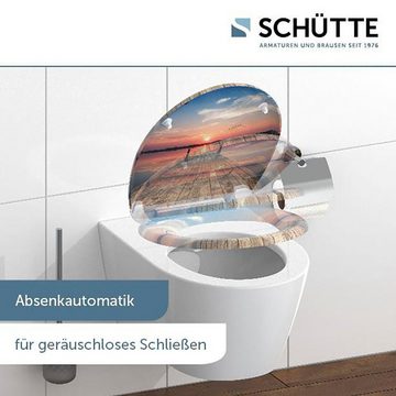 Schütte WC-Sitz SUNSET SKY, bruchsicher und kratzfest, Absenkautomatik, Standardmaß