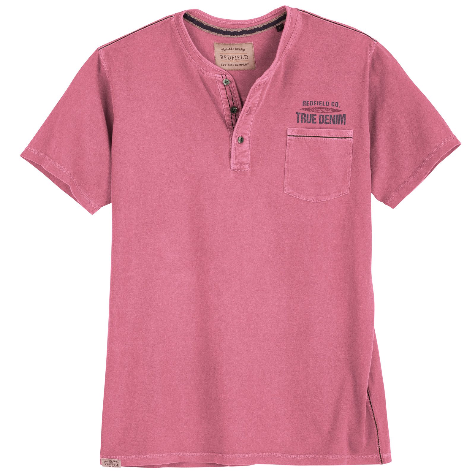 redfield Rundhalsshirt Redfield XXL Henley Shirt günstig online kaufen