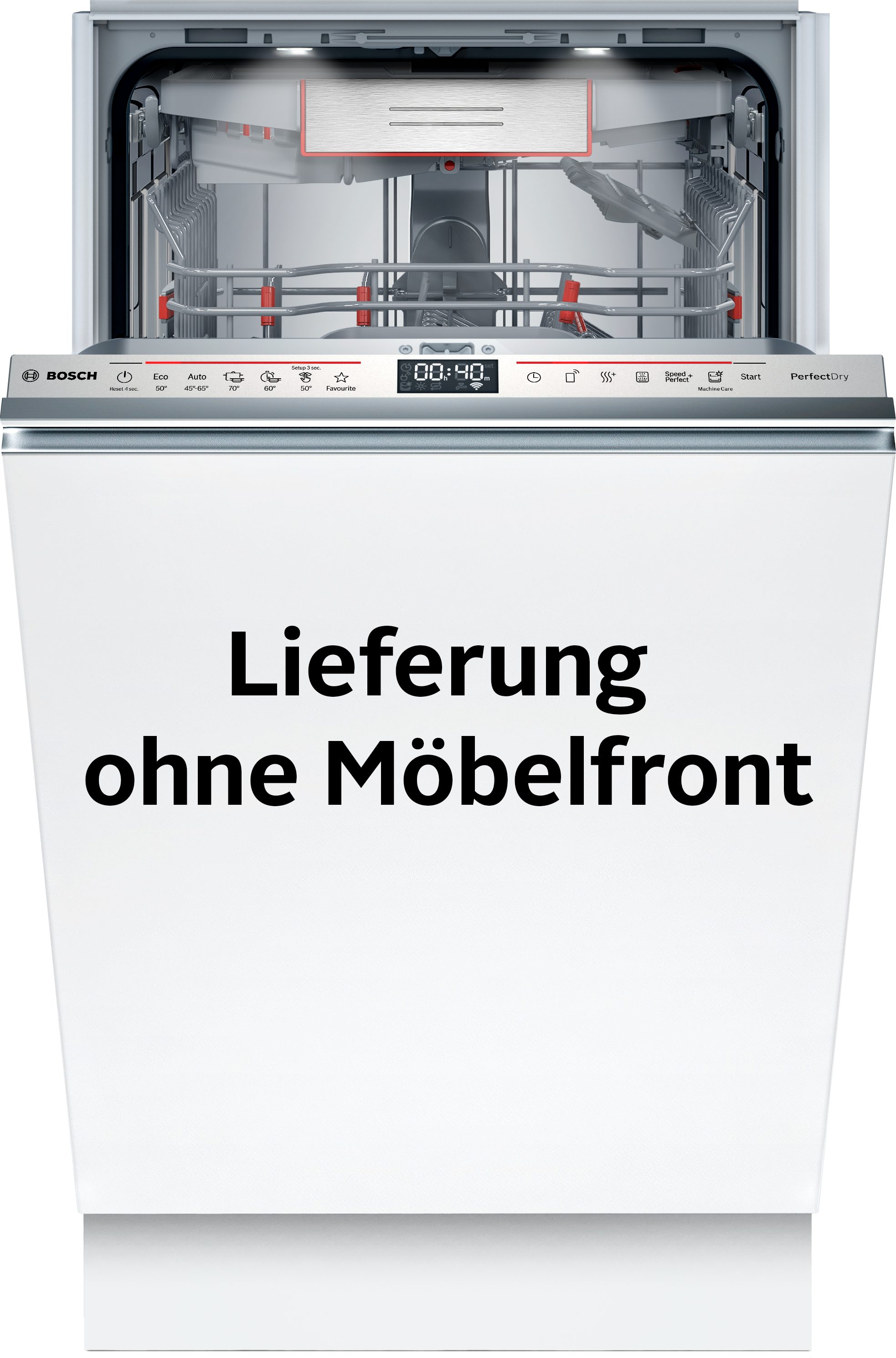 BOSCH vollintegrierbarer Geschirrspüler Serie 6 SPV6ZMX17E, 10 Maßgedecke, Automatische Startzeit für Effizienz, flexible Körbe & Schubladen