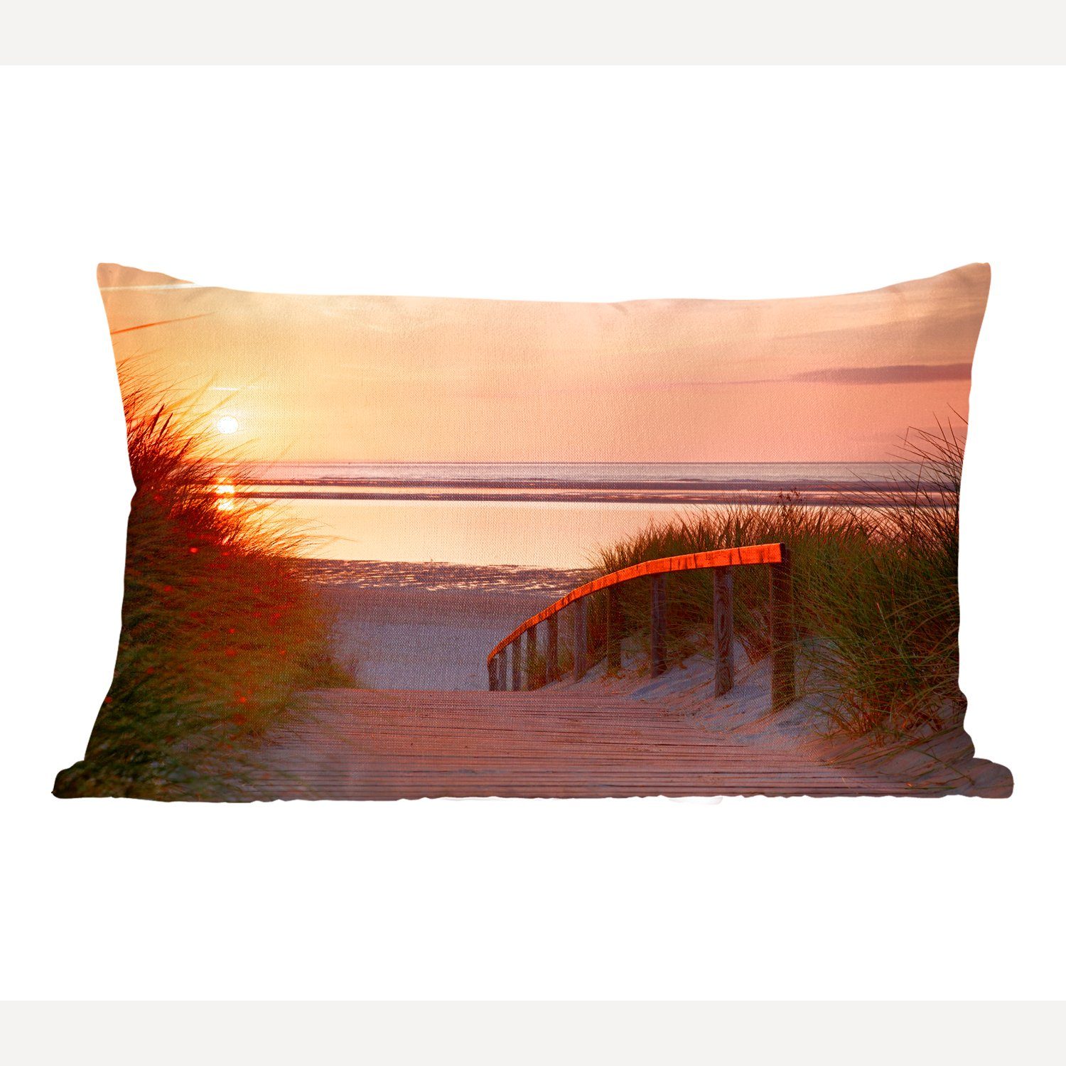 MuchoWow Dekokissen Strand - Sonne mit Füllung, Dekokissen Dekoration, - Zierkissen, Farben, Wohzimmer Schlafzimmer