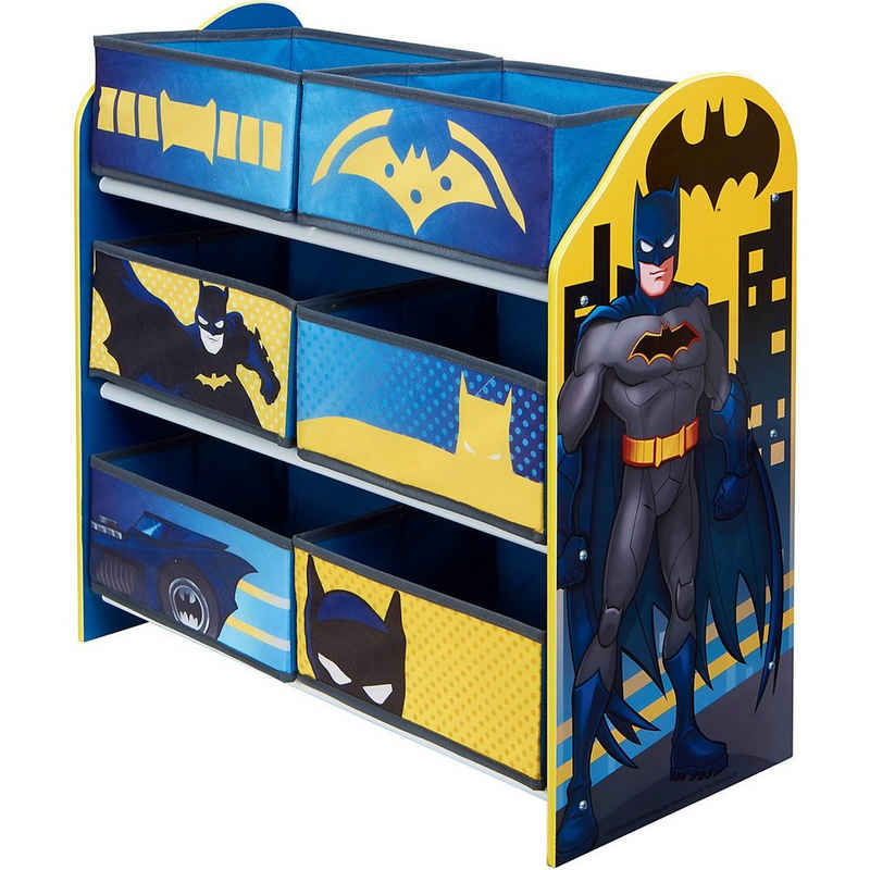 WORLDS APART Standregal Batman - Regal zur Spielzeugaufbewahrung mit sechs