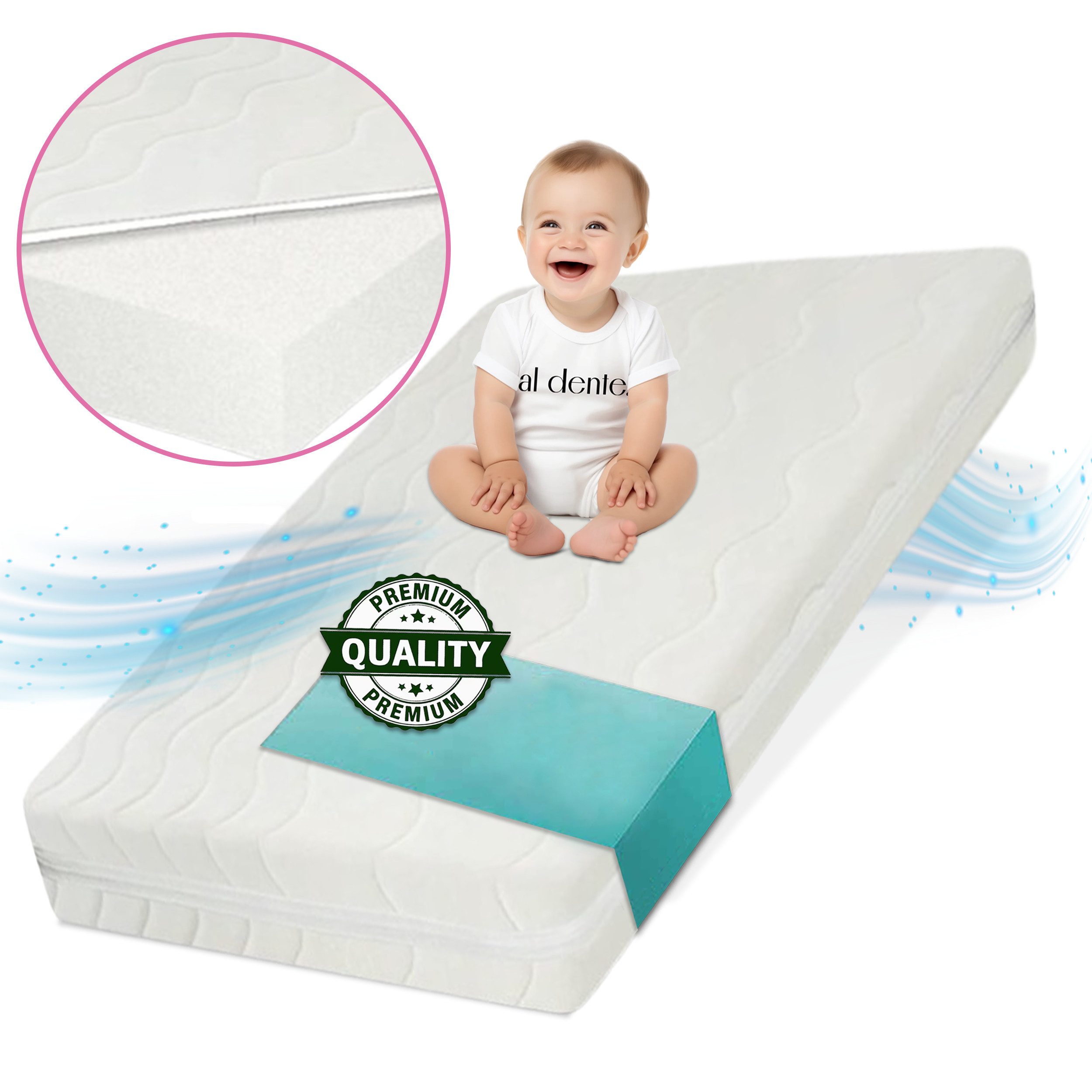 Kindermatratze Easy Active Kaltschaummatratze 90x200 cm mit Bezug, Best for Home, 10 cm hoch, (60x120 70x140 80x160 80x180 90x200 140x200 180x200 cm), Schaumstoffmatratze, Kindermatratze mit Reißverschluss