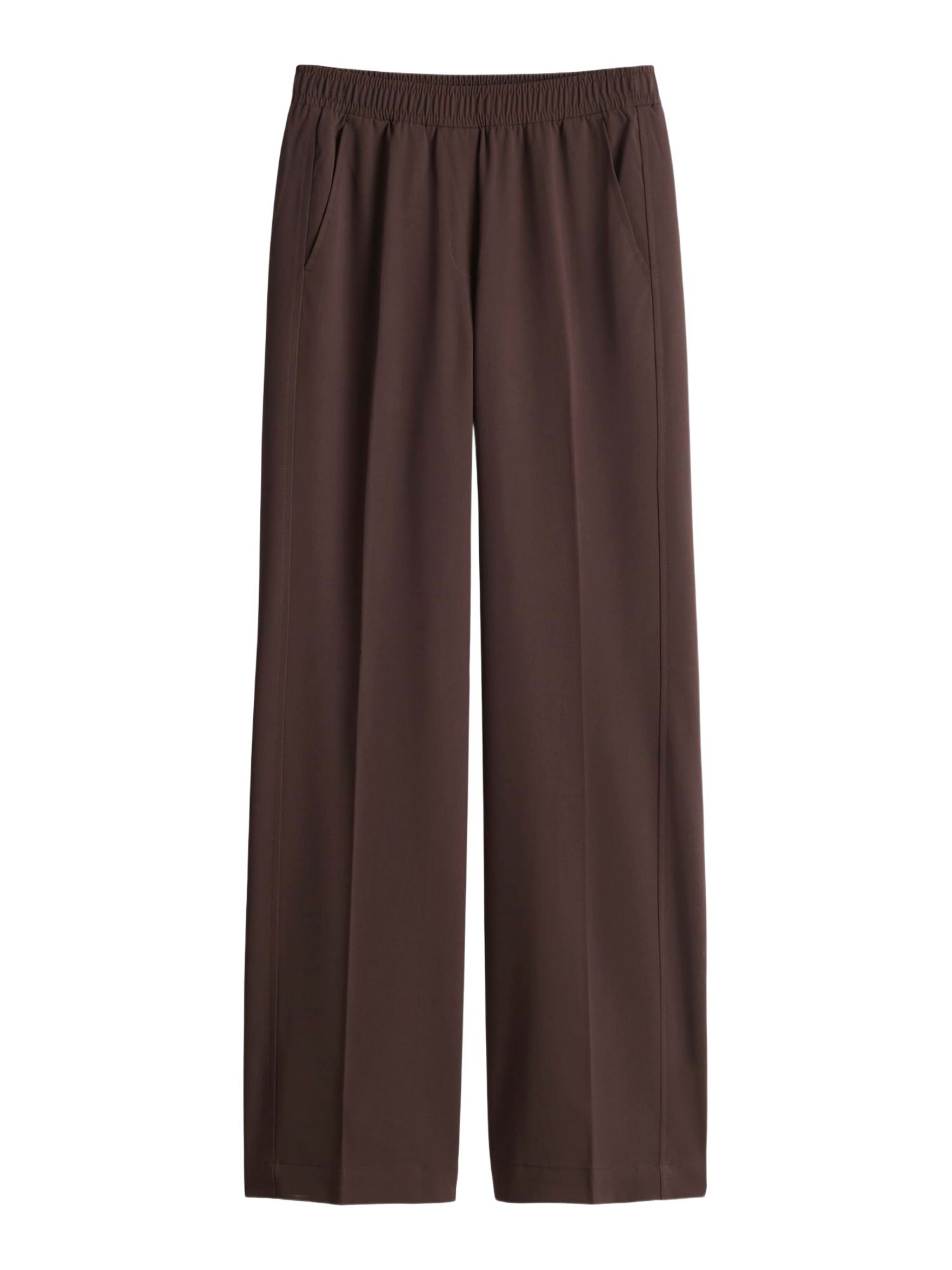 OPUS Stoffhose braun,Casual,Polyester,Unifarben,Wide Leg,Mittel