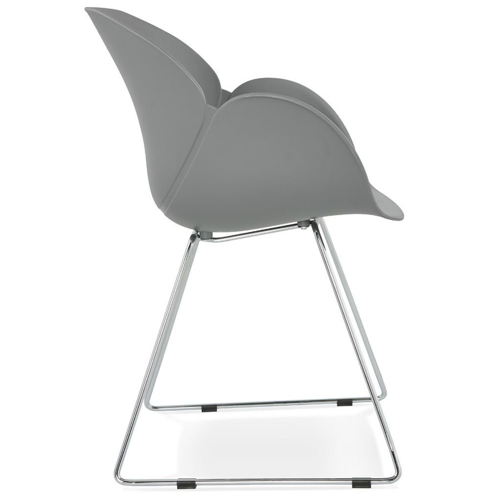 Grau Plastic Polym KADIMA x 59 DESIGN TERRA Loungesessel (grey) Esszimmerstuhl