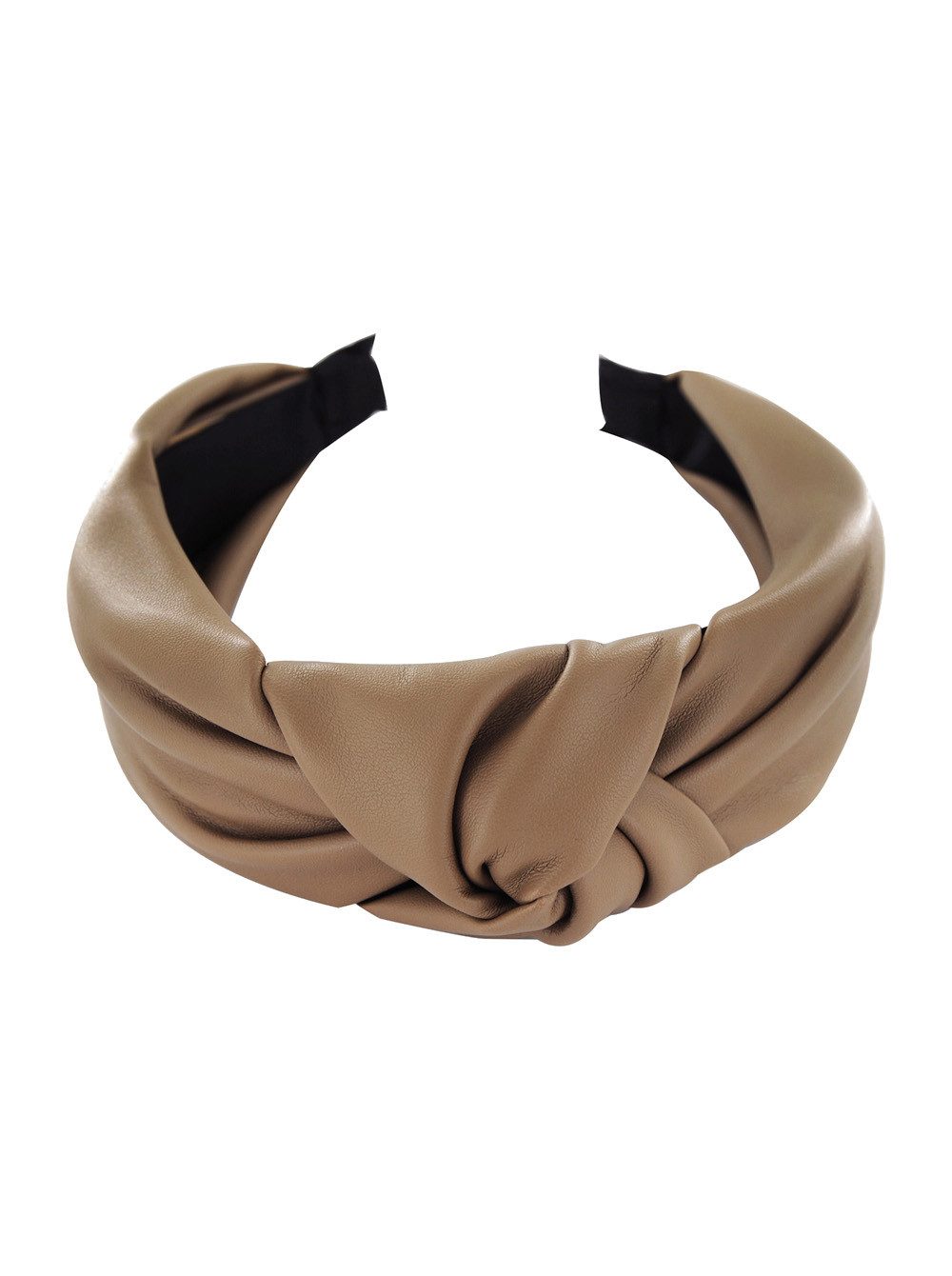 axy Haarreif Haarreif mit Knoten in Kunstleder Optik, Klassische und Vintage Damen Haareifen Haarband