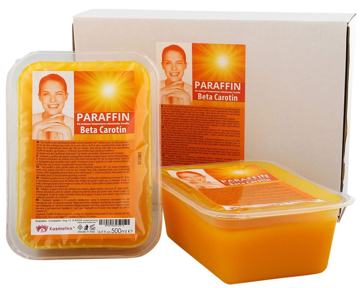 Paraffinwachs Kosmetex Paraffinbad Beta Carotin, Paraffin-wachs, 2 x 500ml