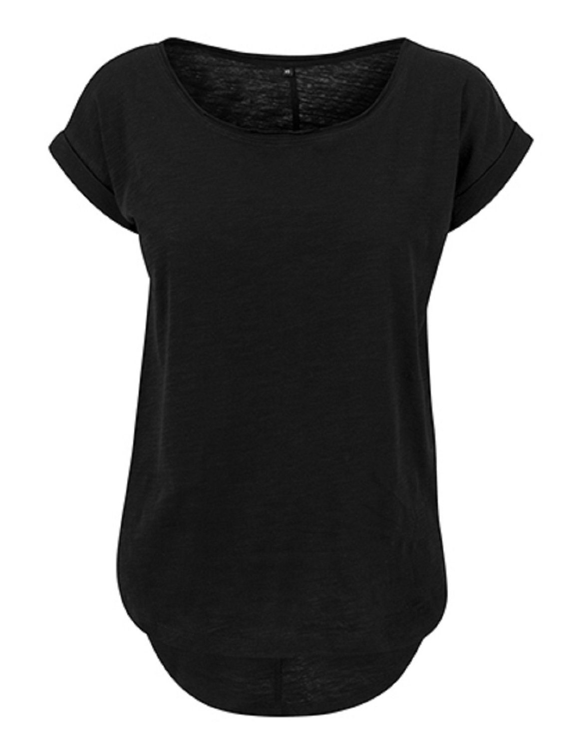T-Shirt 1er/2er Pack Damen Long Slub T-Shirt für Frauen u. Mädchen
