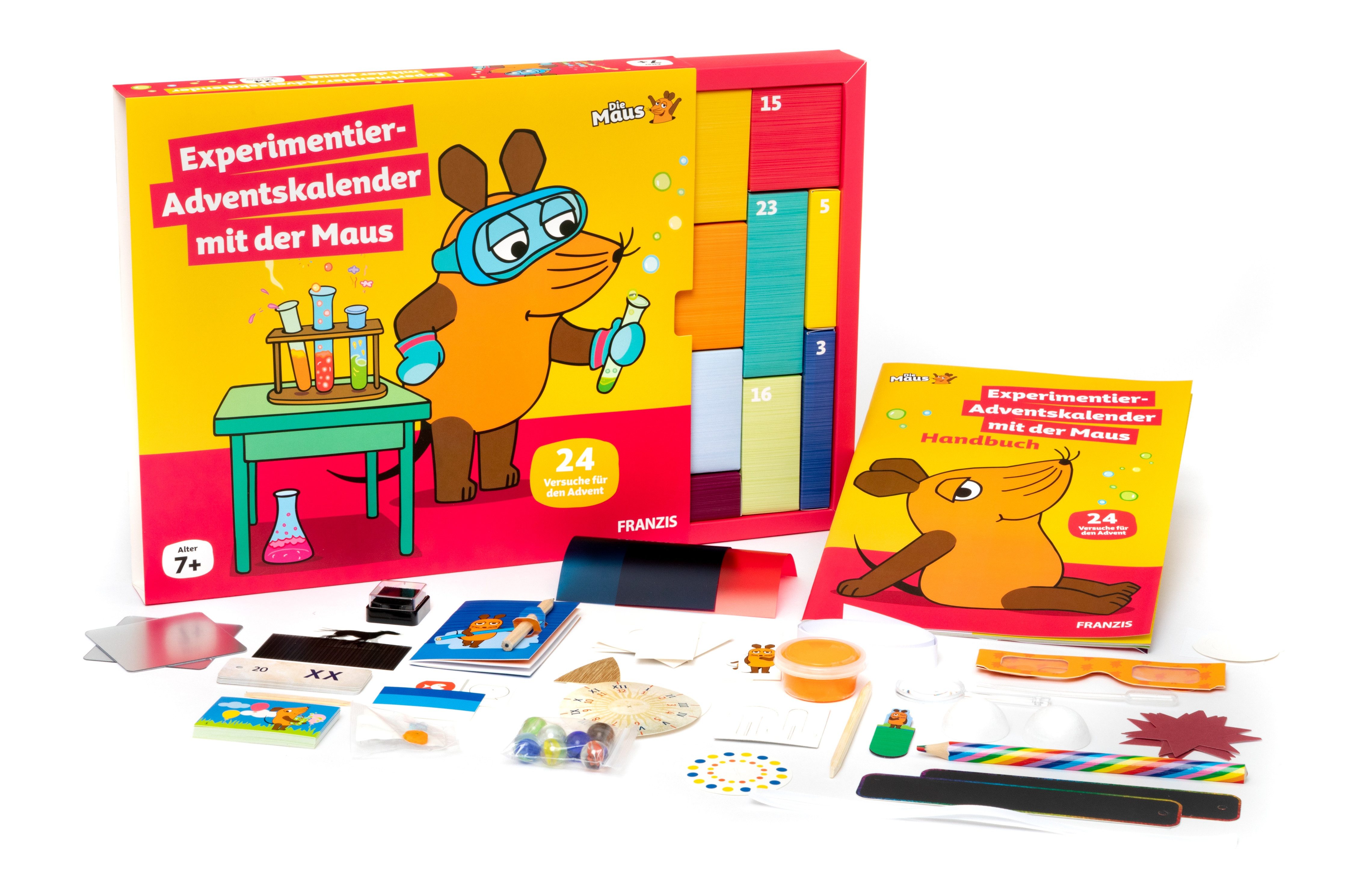 Franzis Adventskalender Experimentier-Adventskalender mit der Maus für Kinder