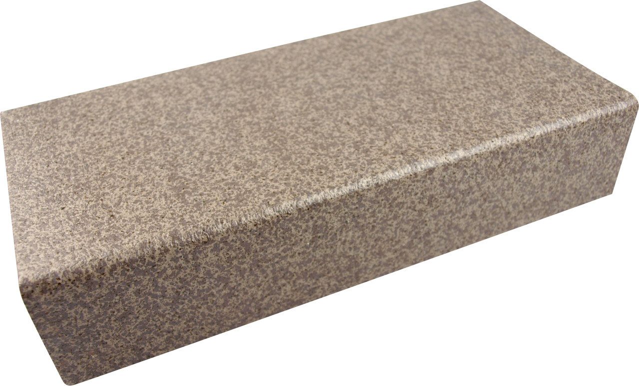Ammonit Keramik Bodenfliese Längsschenkel Spaltplatte 24 x 11,5 x 5,2 cm, Steinzeug, Grau
