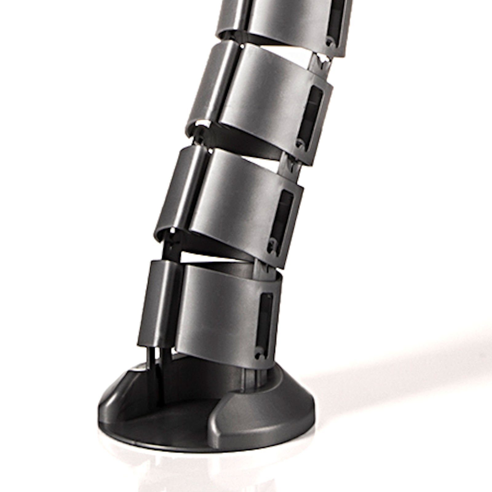 SO-TECH® Kabelkanal Schreibtisch Kabelkanal Kabelführung Kabeldurchlass, Länge: 780 mm rund Ø 62 mm silbergrau