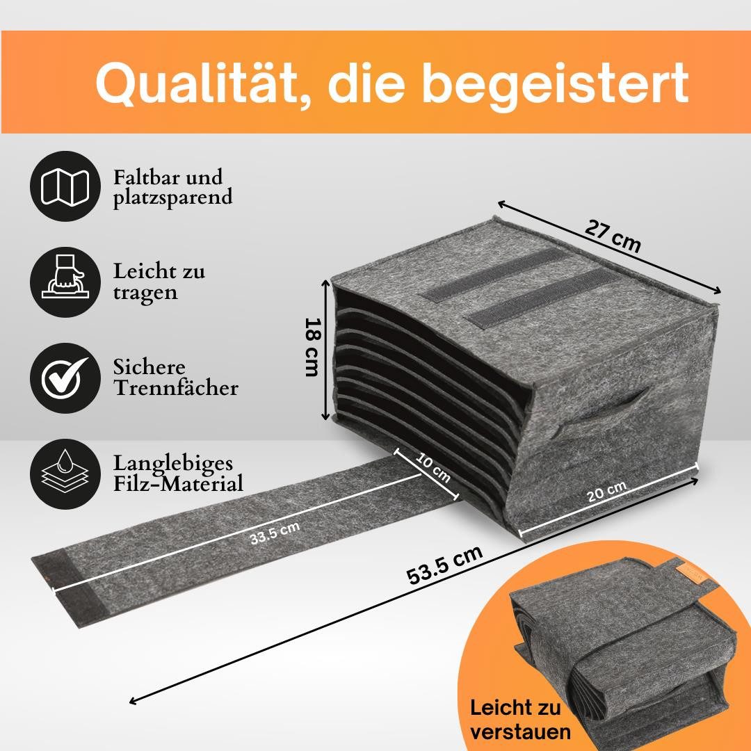 wortek Organizer Camping Taschen Filz, Tellerhalter & Tassenhalter (Set, 2 günstig online kaufen