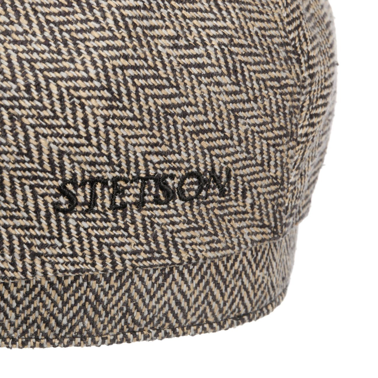 EU mit (1-St) Flat Cap Made beige-schwarz Schirmmütze Schirm, the Stetson in