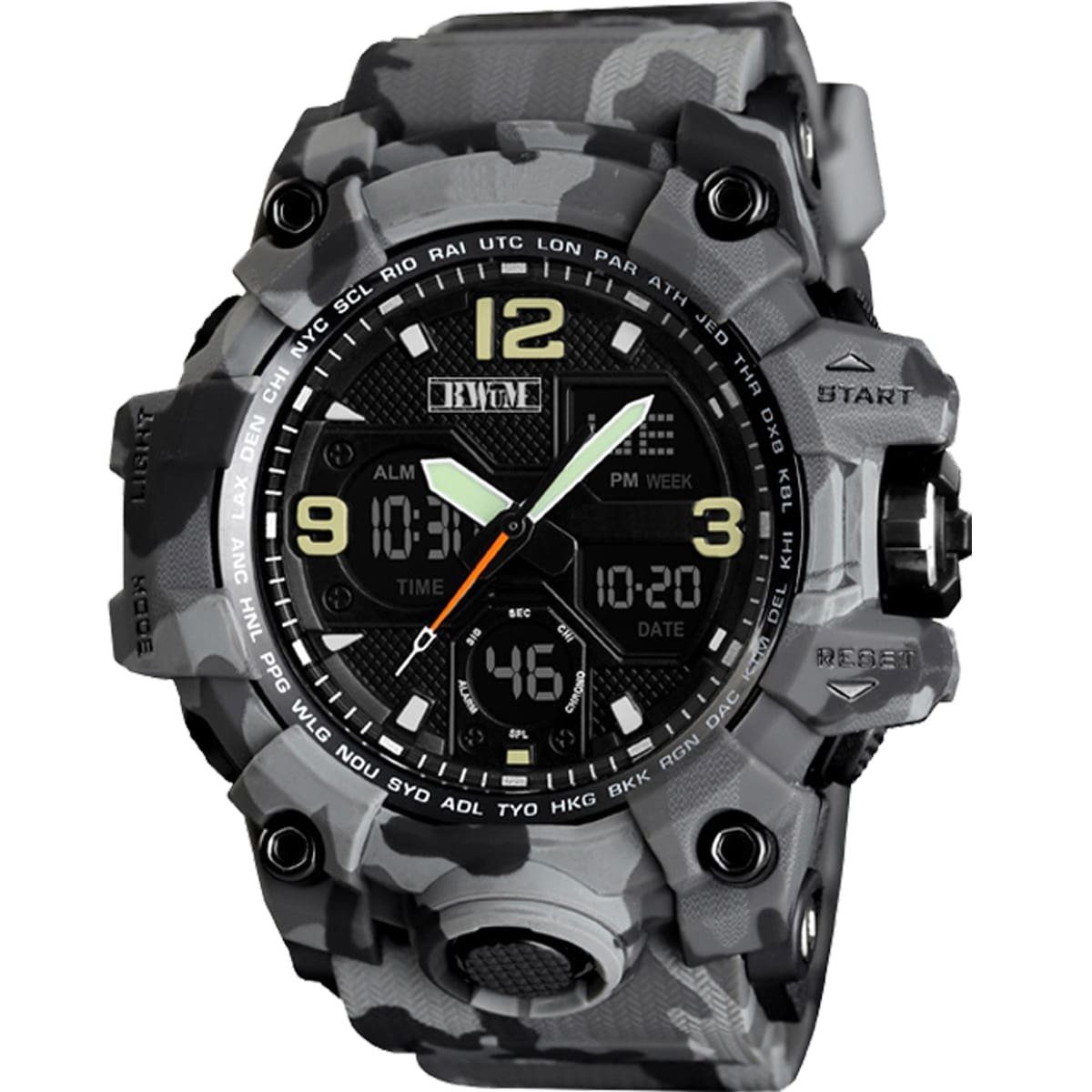 BWuM Multifunktionsuhr BWuM Tactical Analog/Digital XXL Uhr