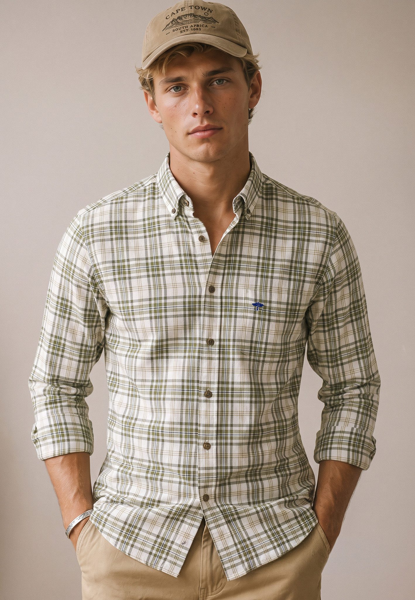 FYNCH-HATTON Karohemd mit Button-Down-Kragen