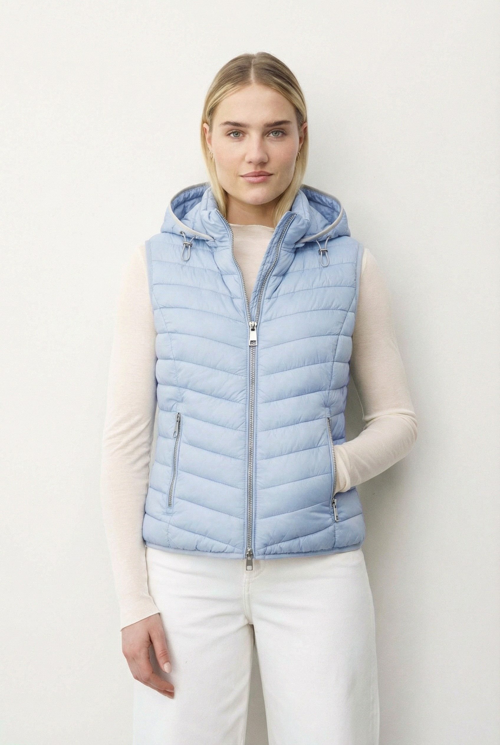 ONUA Steppweste leichte Damenweste mit abnehmbarer Kapuze, Frühlingsweste oder Gilet