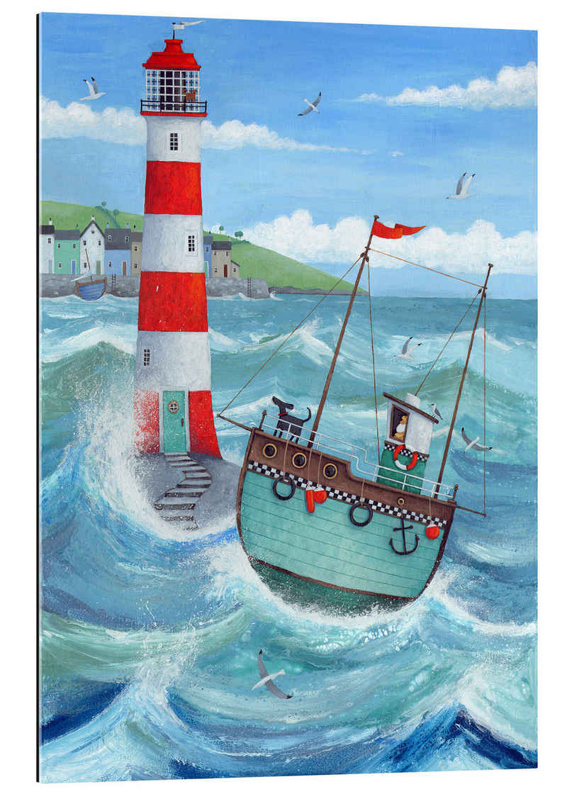 Posterlounge XXL-Wandbild Peter Adderley, Leuchtturm, Badezimmer Maritim Illustration