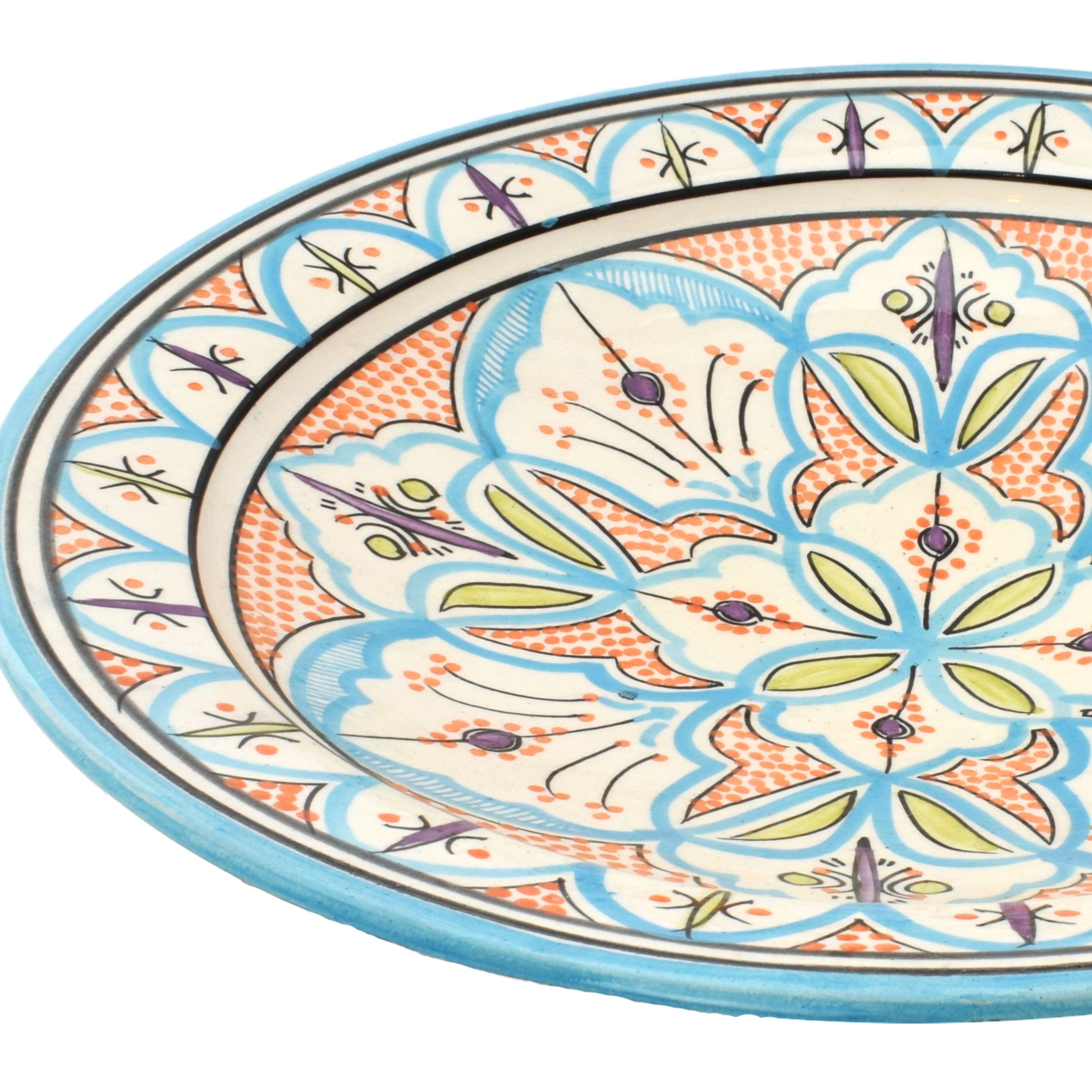 Marrakesch Orient & Mediterran Interior Dekoteller Teller Adna im Orient-Stil, aus Keramik gefertigt, mehrfarbig 35 cm – Bild 5 von 5