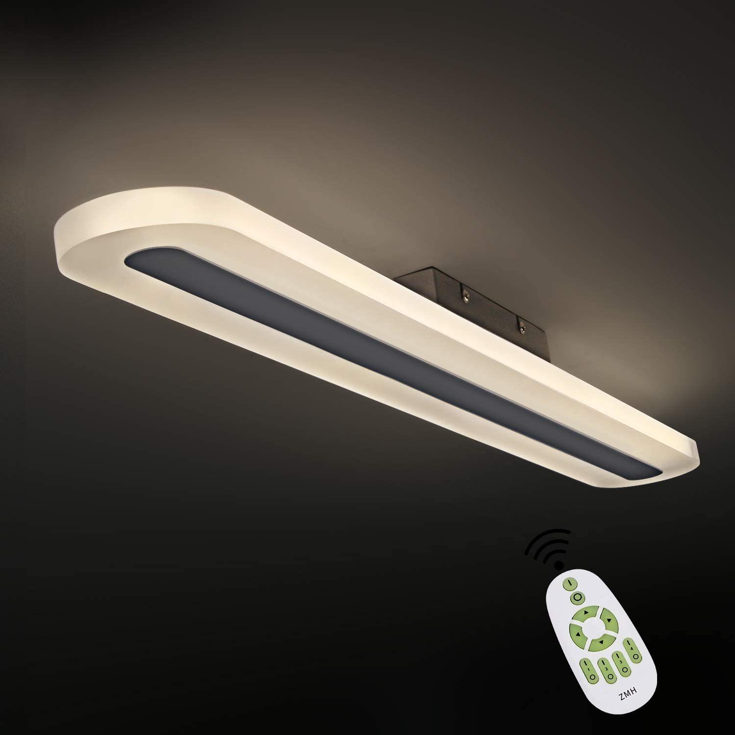 ZMH LED Deckenleuchte Wohnzimmer Panel Fernbedienung Schlafzimmer Esszimmer, LED fest integriert