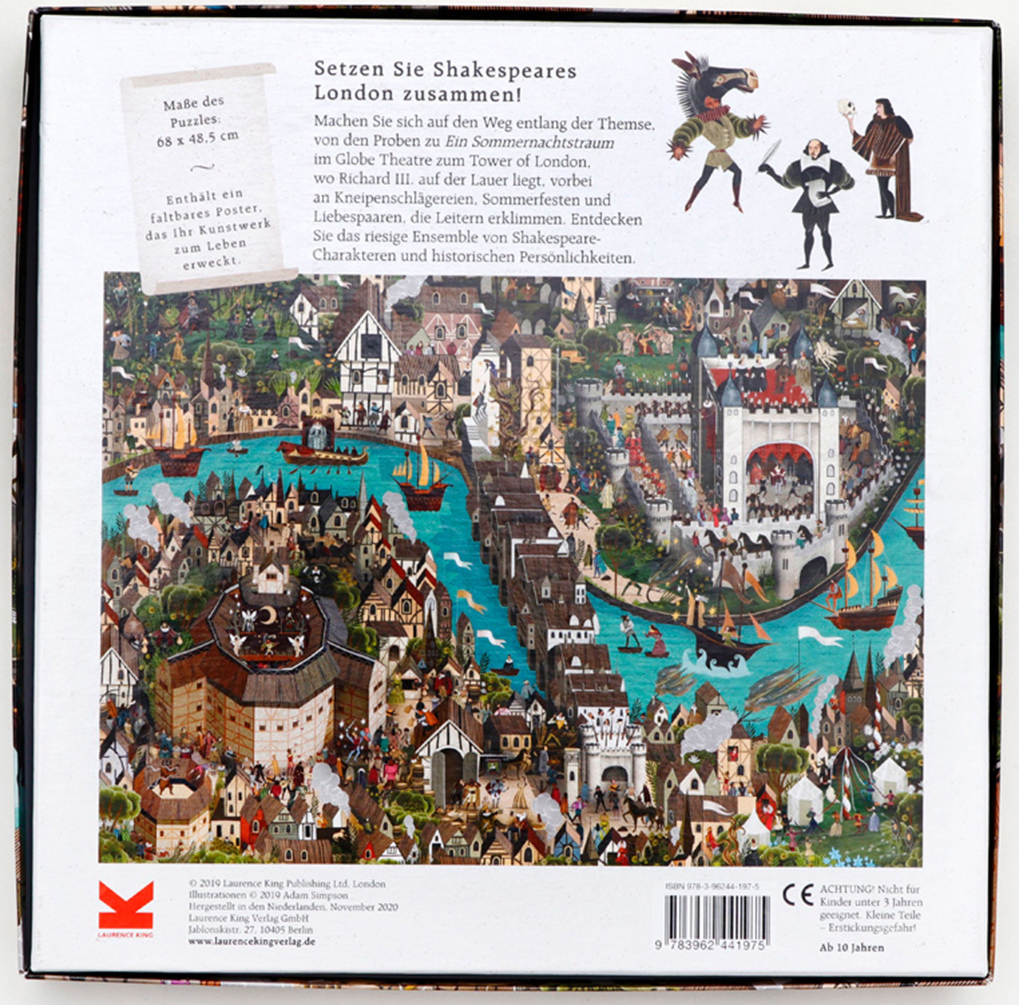 Laurence King 1000 Puzzleteile Shakespeares Welt, Puzzle