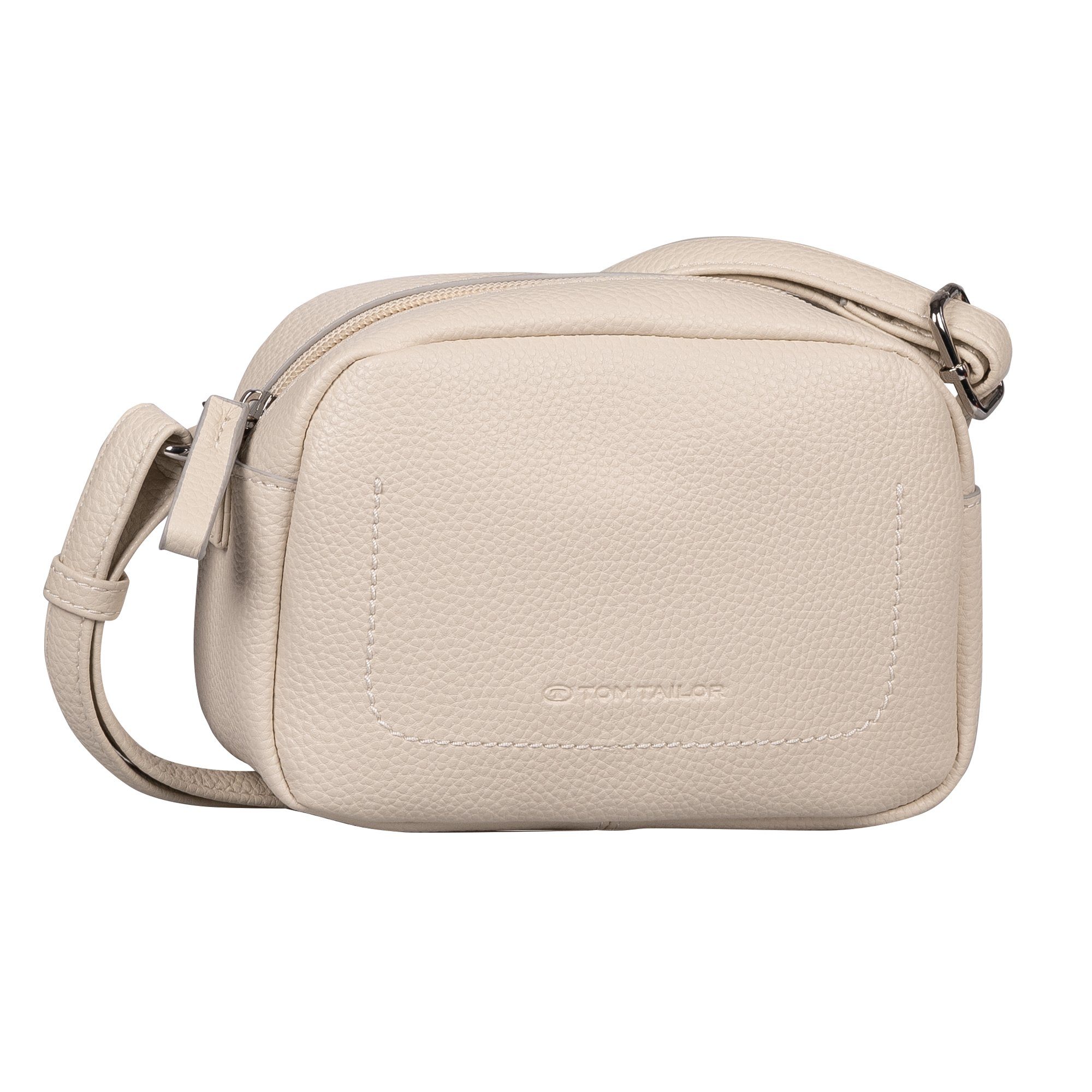 TOM TAILOR Handtasche Elis, aus weich gekörntem Lederimitat auffällige Ziernaht und feinem Logo