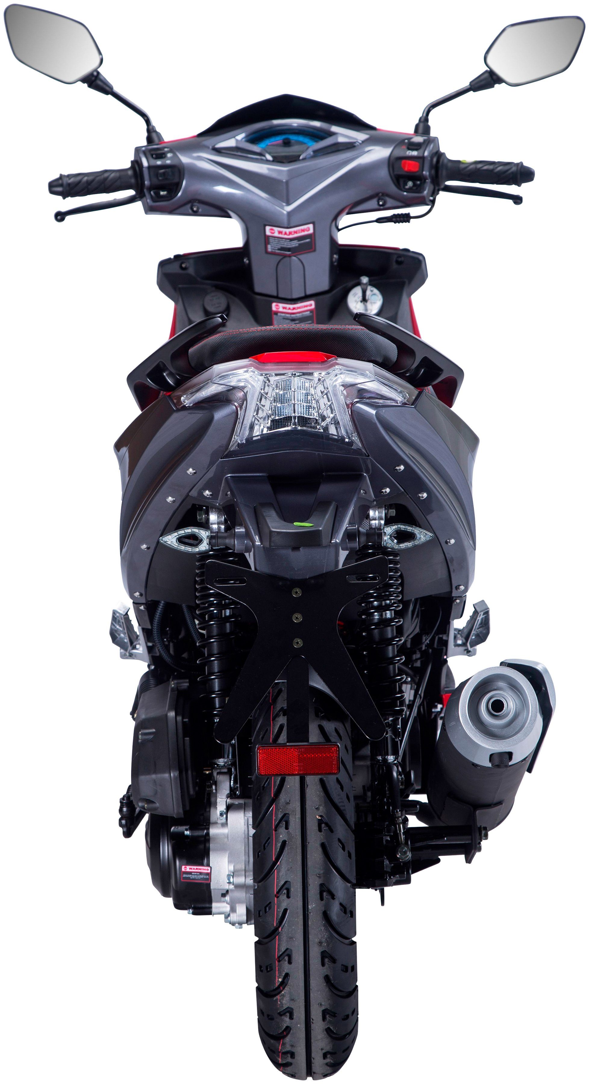 GT UNION Motorroller ccm, schwarz/rot 45 50 km/h, Euro Striker, 5