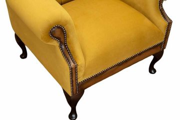 JVmoebel Ohrensessel, Ohrensessel Chesterfield Sessel Klassisch Design Wohnzimmer Samt