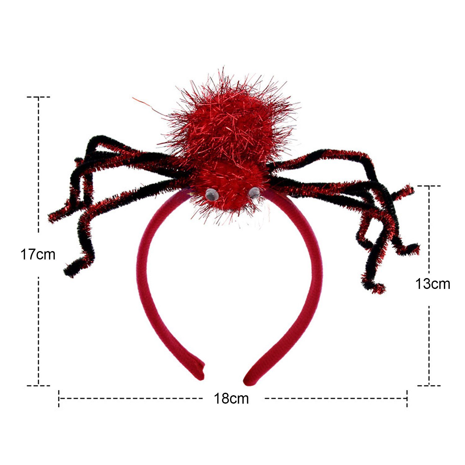 MAGICSHE (Spinnenbeine) Spinne-Kopfbedeckungen, Haarschmuck rot Rollenspiel Haargummi