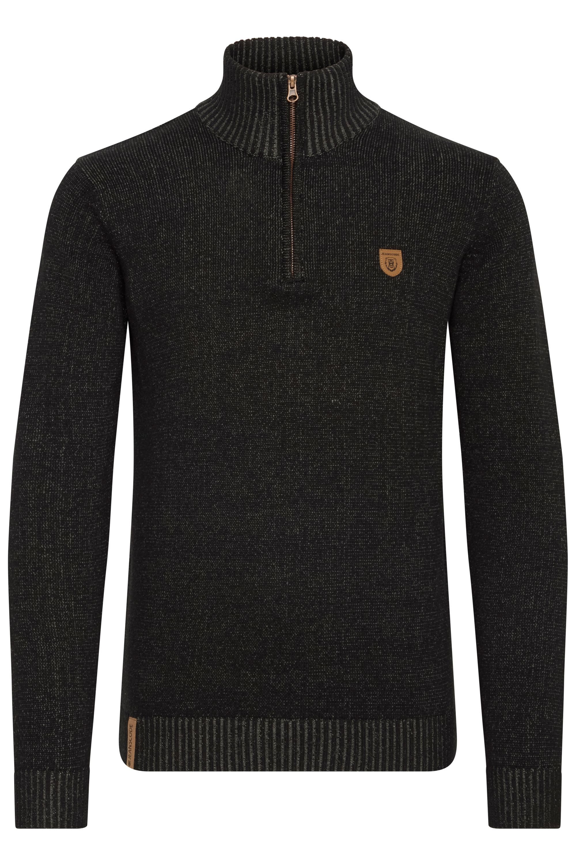 Indicode Troyer IDNathen Strickpulli mit Reißverschluss am Kragen günstig online kaufen