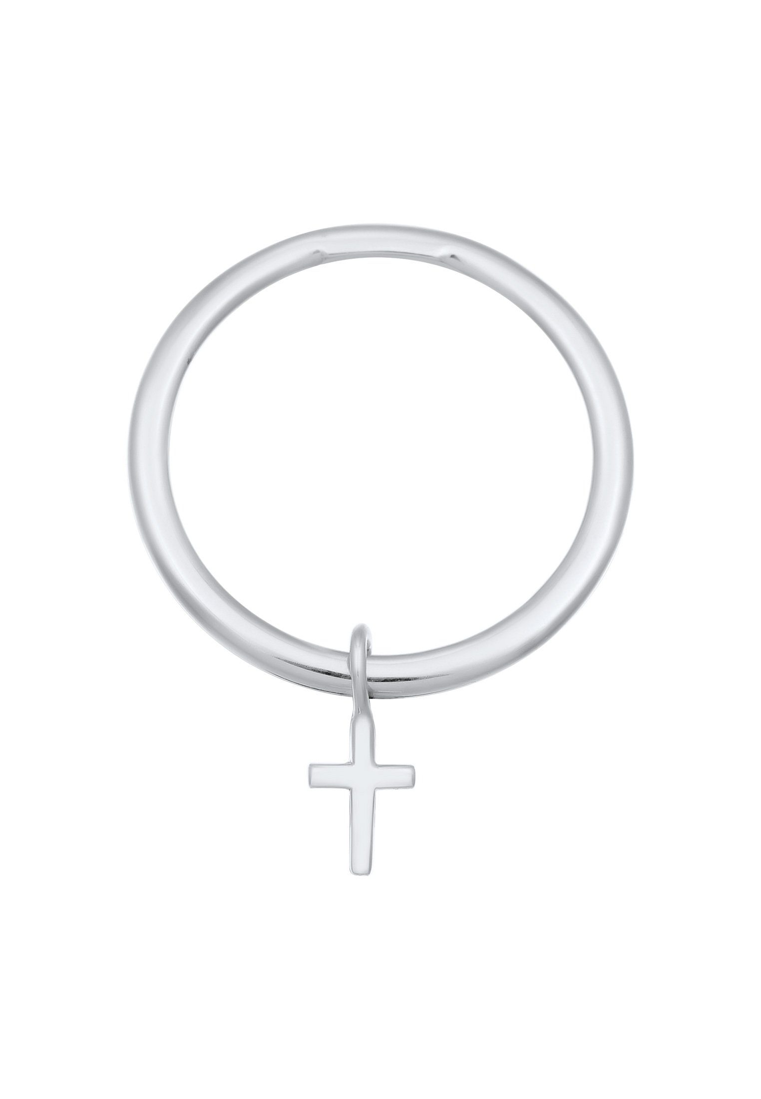 Elli Fingerring Bandring Stapelring Kreuz 925 Ring vergoldet, Kreuz günstig online kaufen