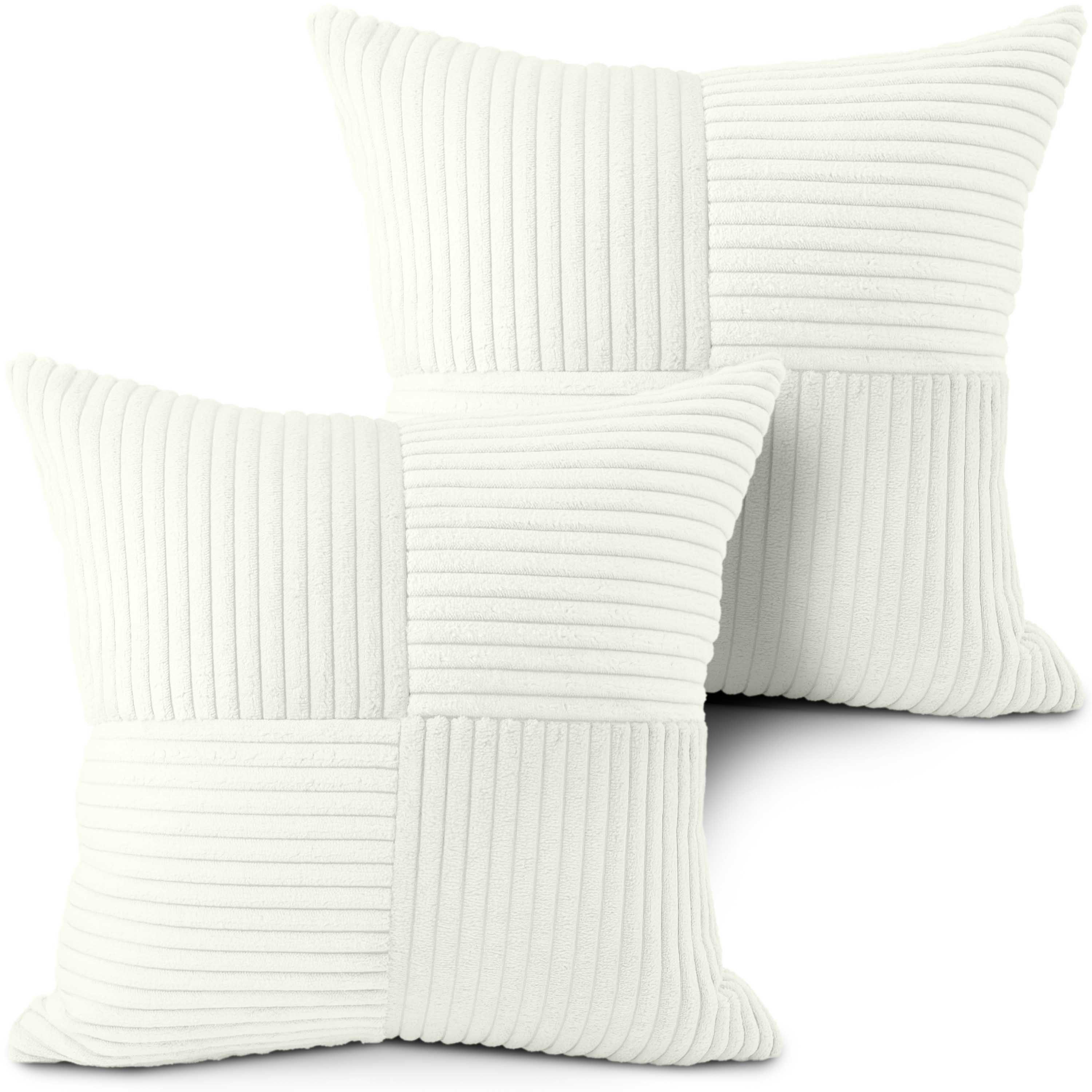 Amilian Dekokissen mit Füllung und Kissenbezug - Deko Kissen, Sofakissen, Zierkissen, (2 Stück), 40x40 cm, Kopfkissen mit Kissenfüllung